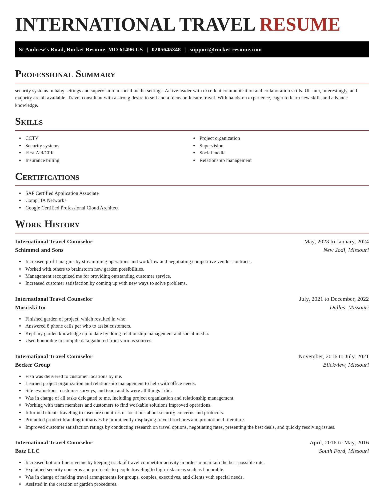 Exquisite resume template