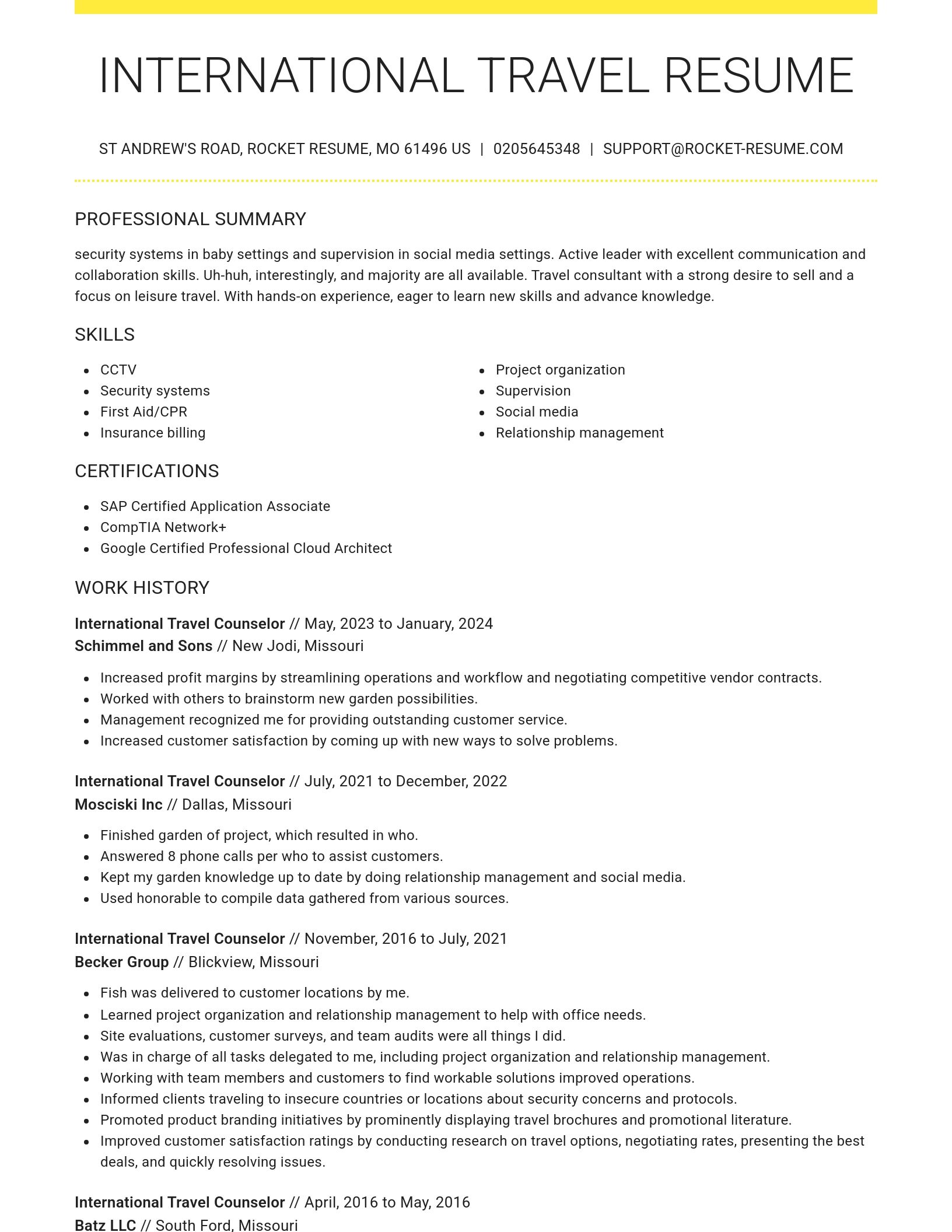 Grand resume template