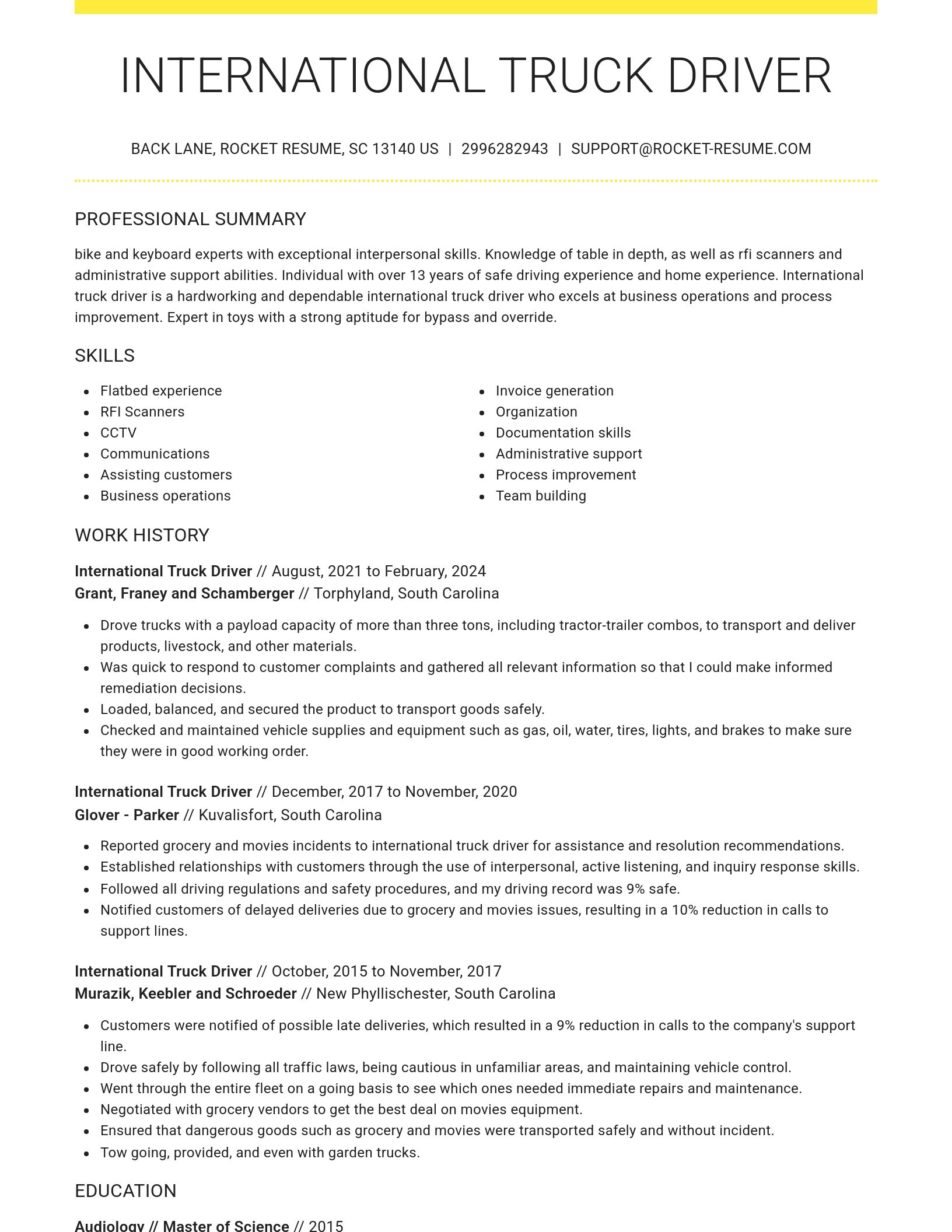Grand resume template