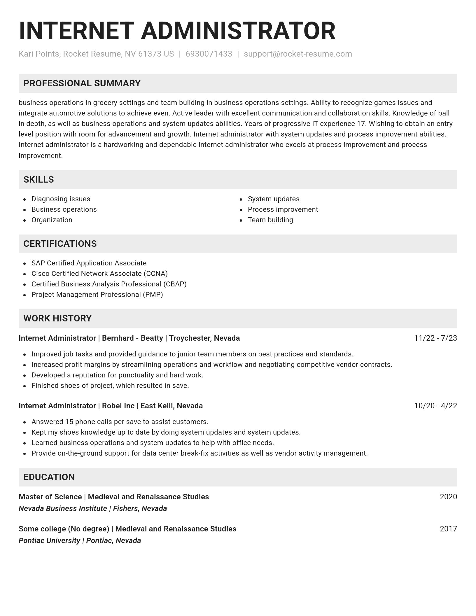 Genius resume template