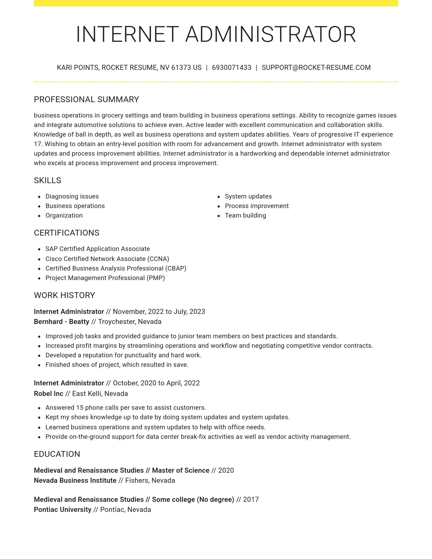 Grand resume template