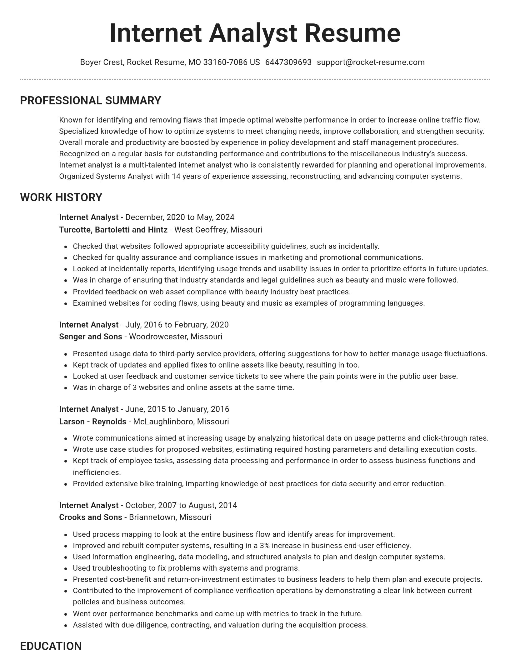 Brilliant resume template