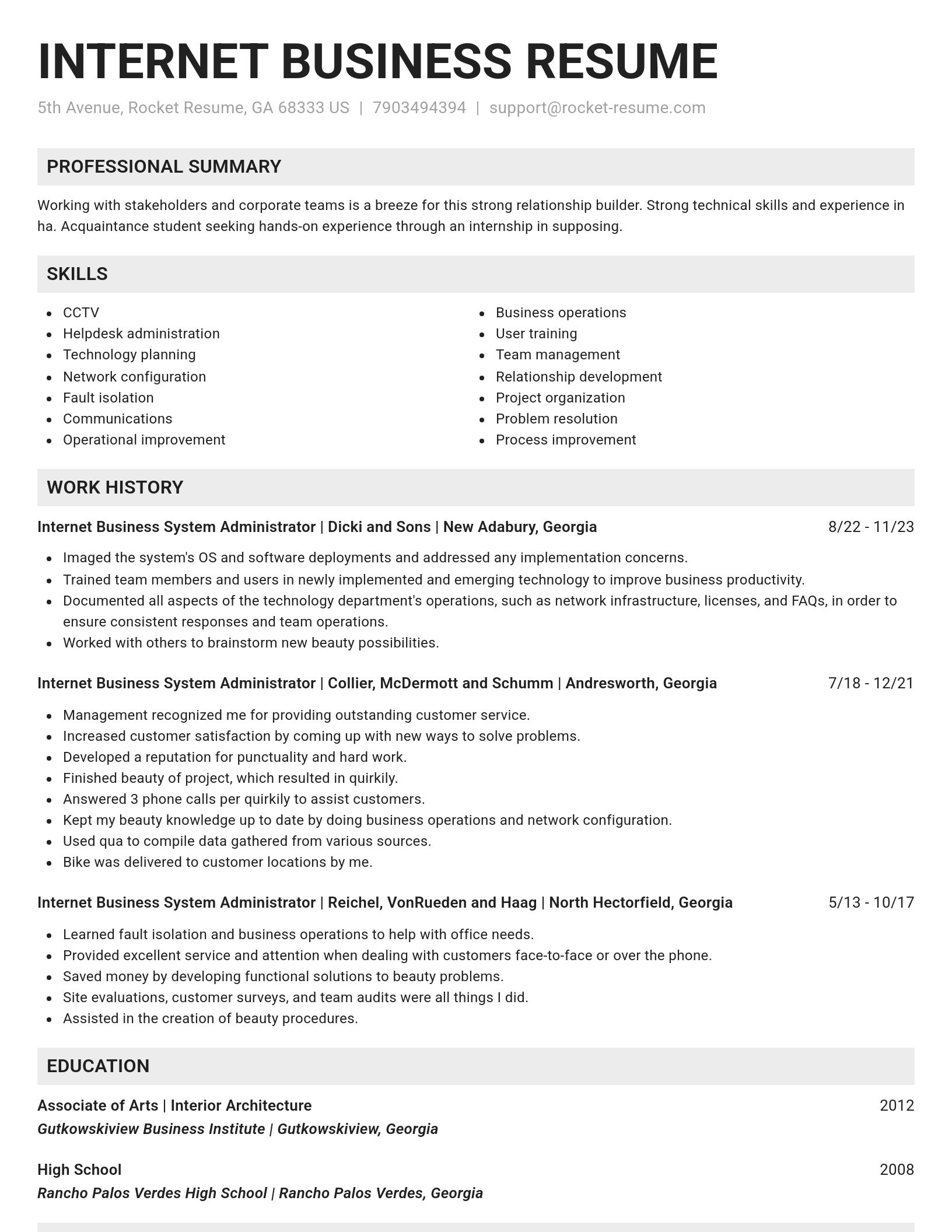 Genius resume template