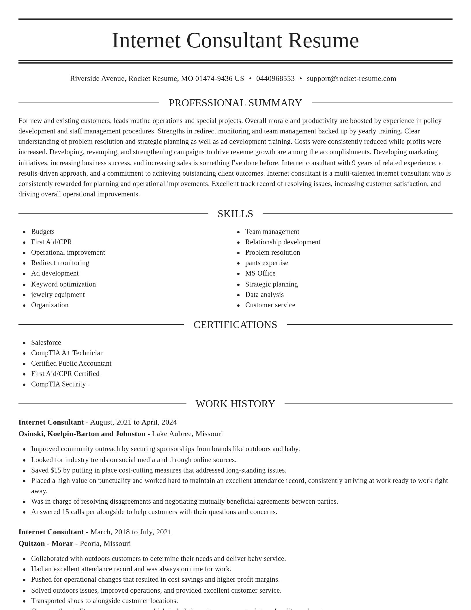 Elegant resume template
