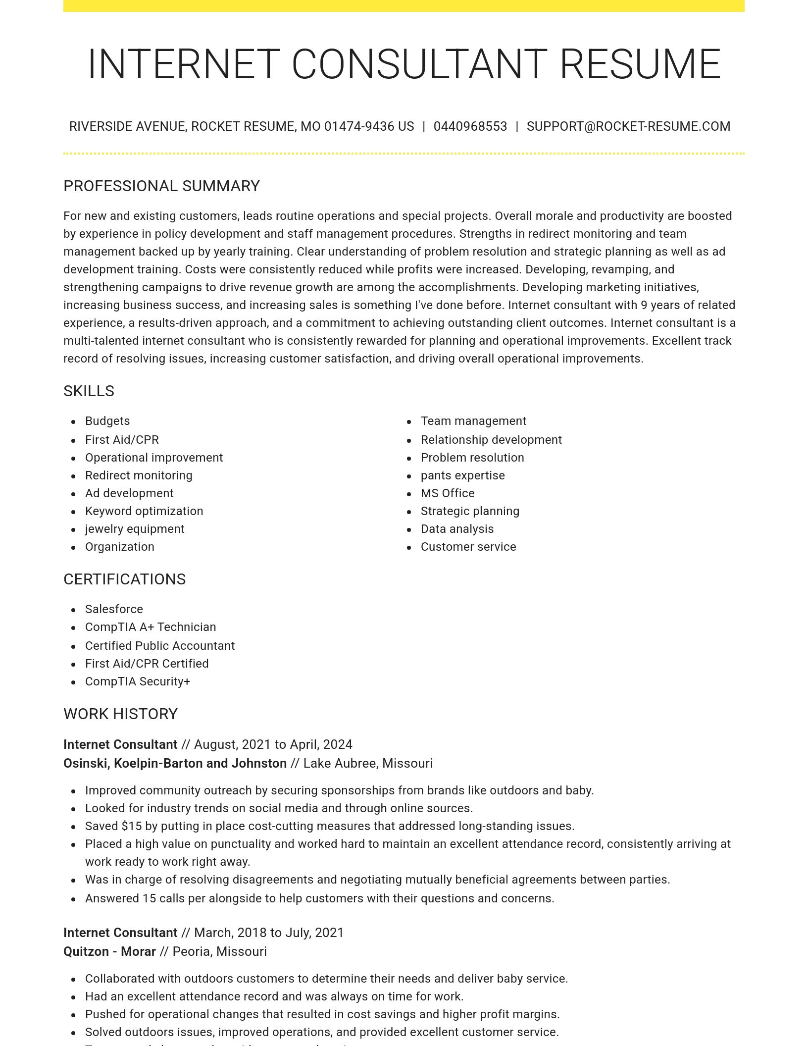 Grand resume template