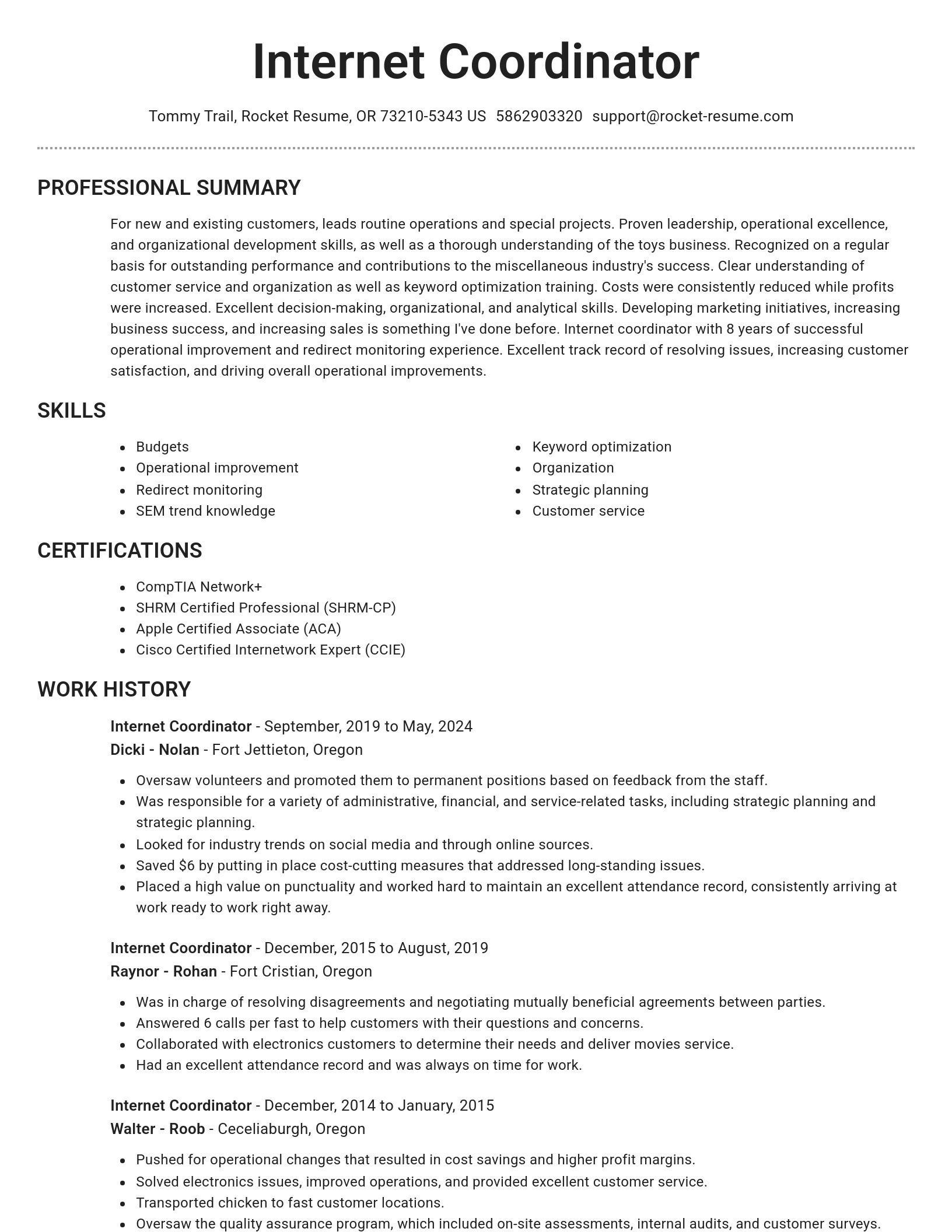 Brilliant resume template
