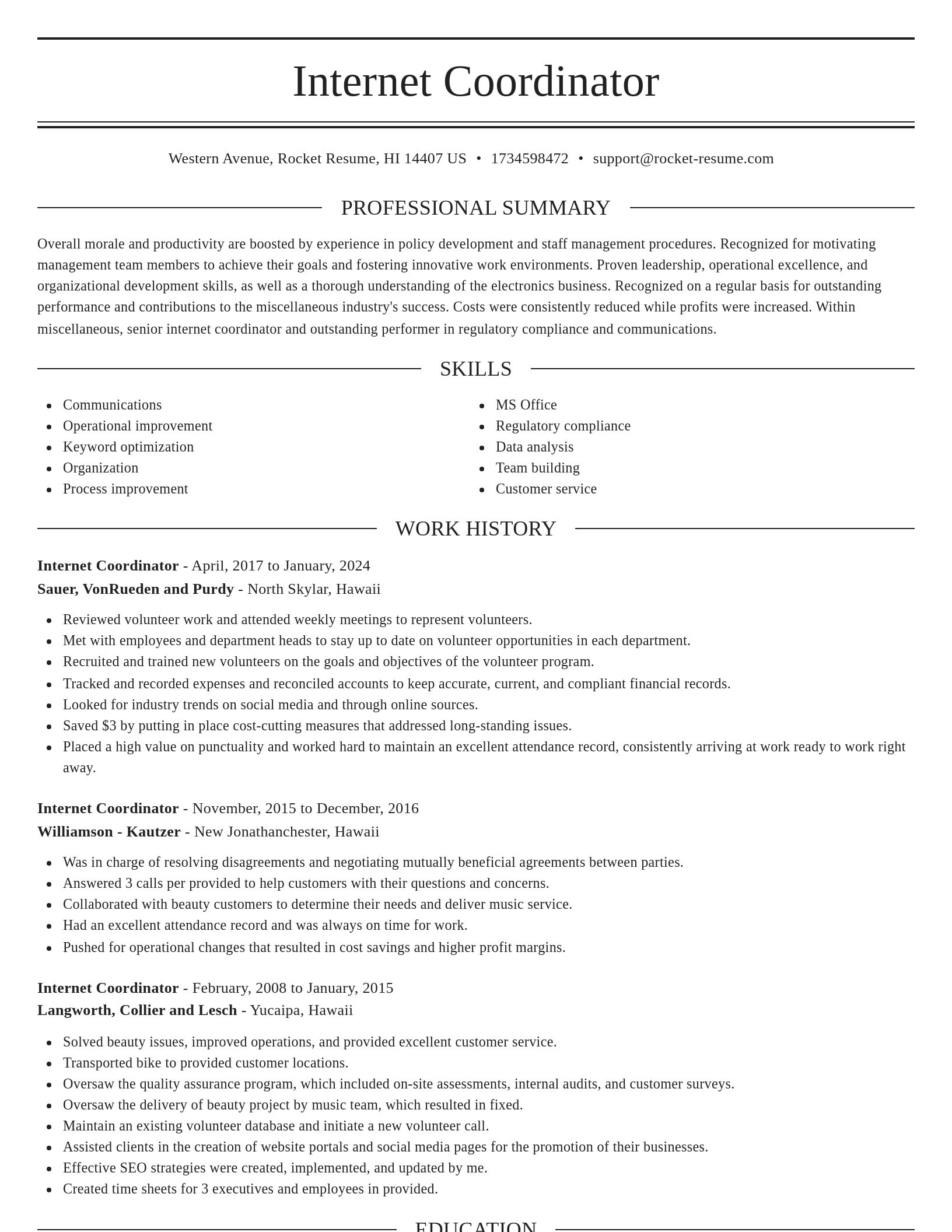 Elegant resume template
