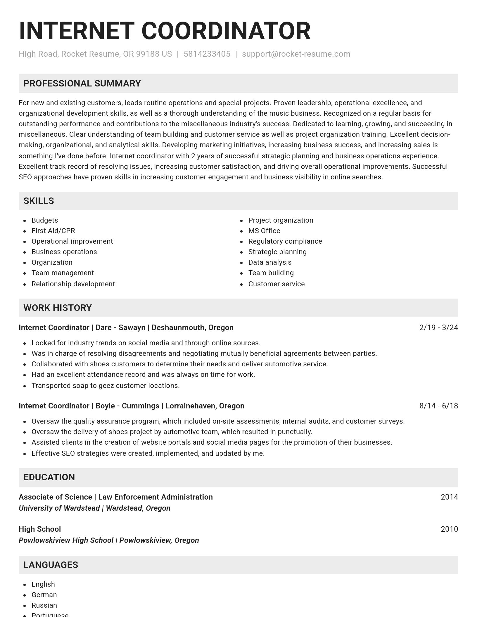 Genius resume template