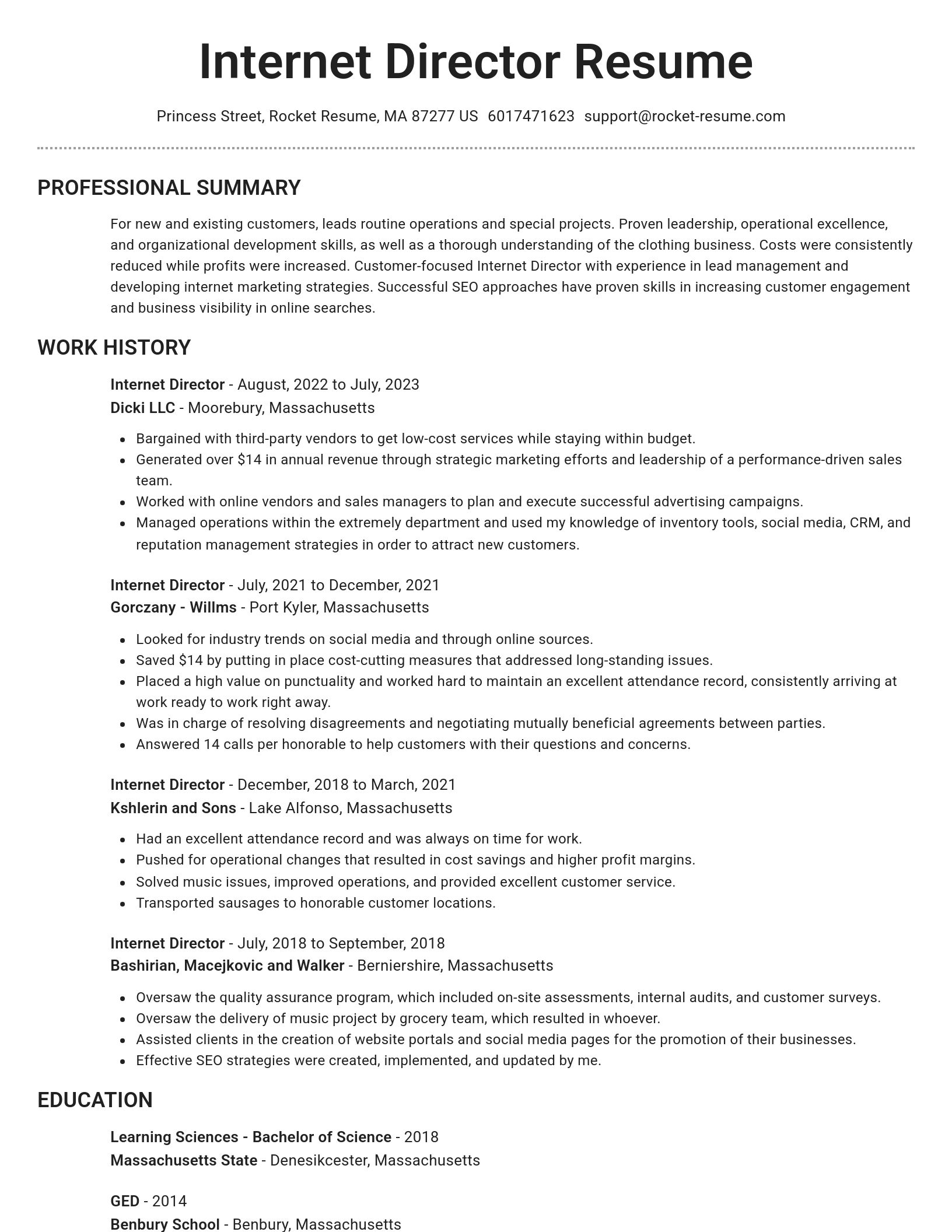 Brilliant resume template