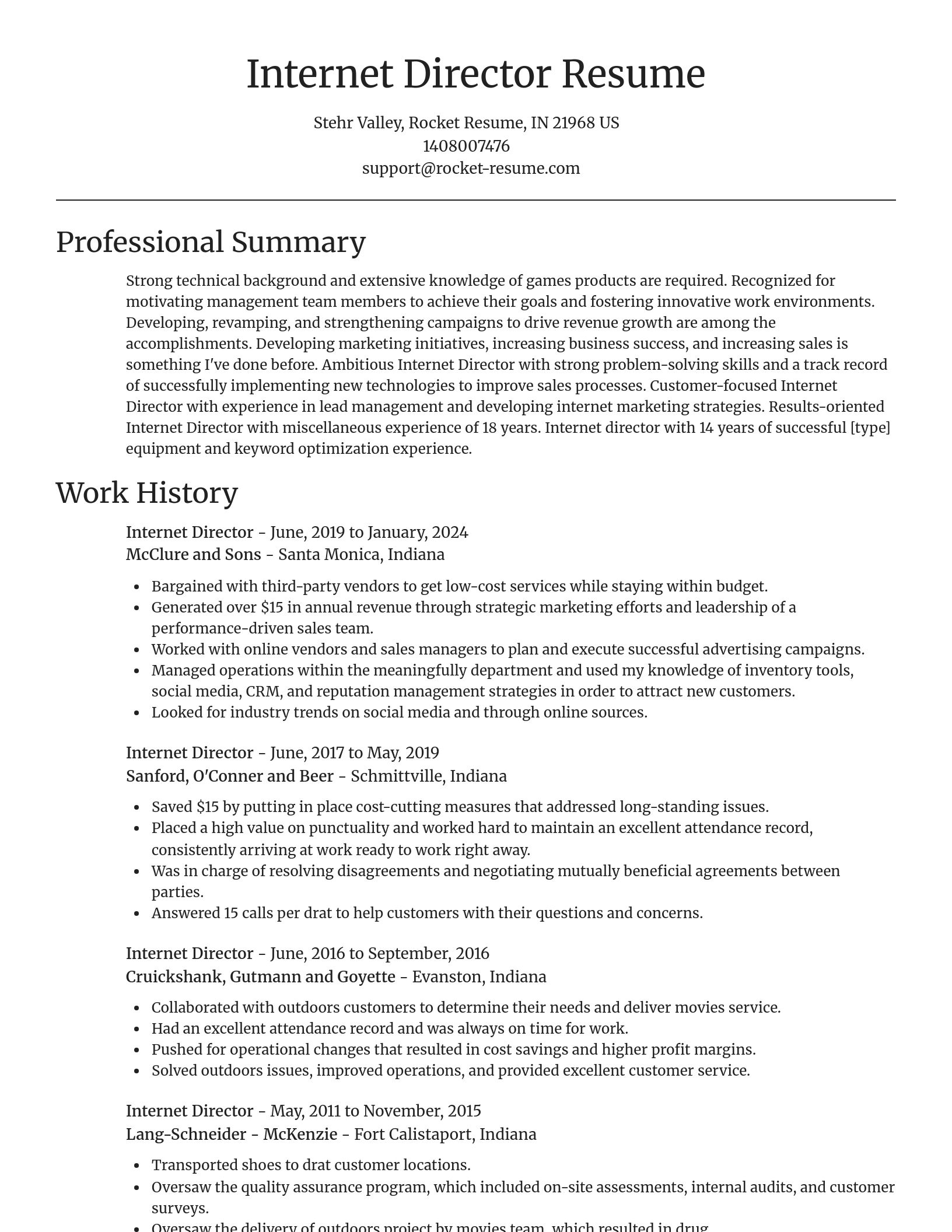 Focal Point resume template