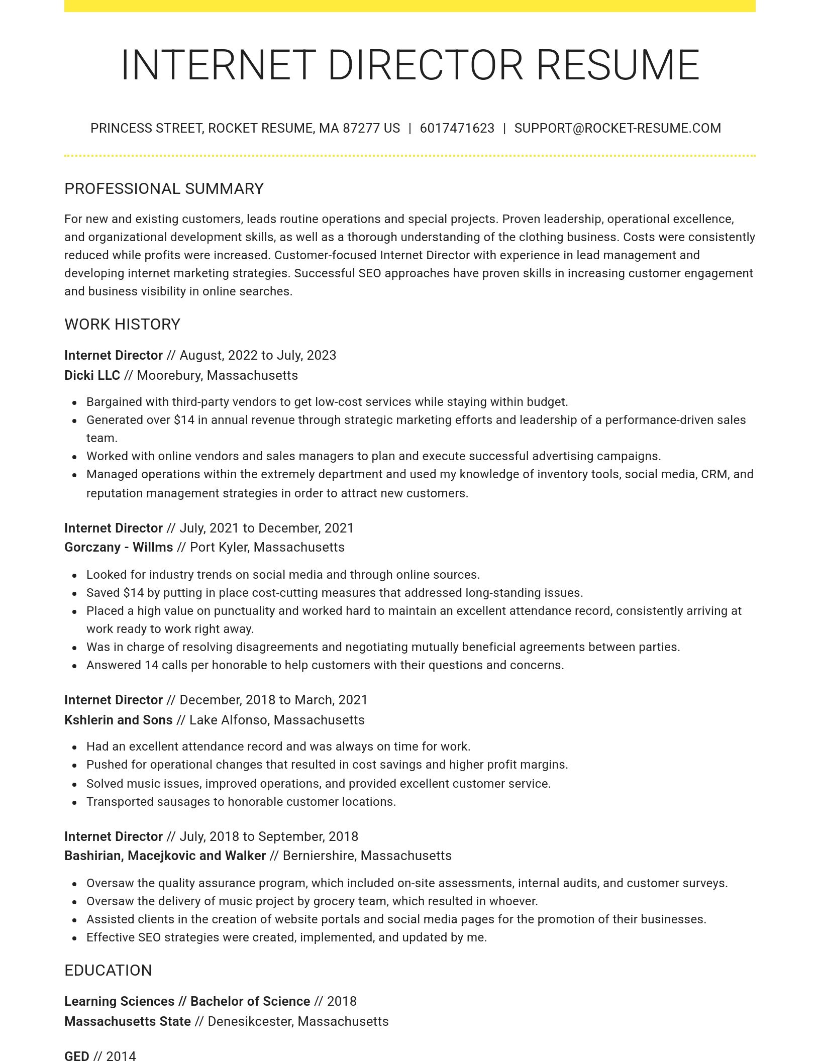 Grand resume template