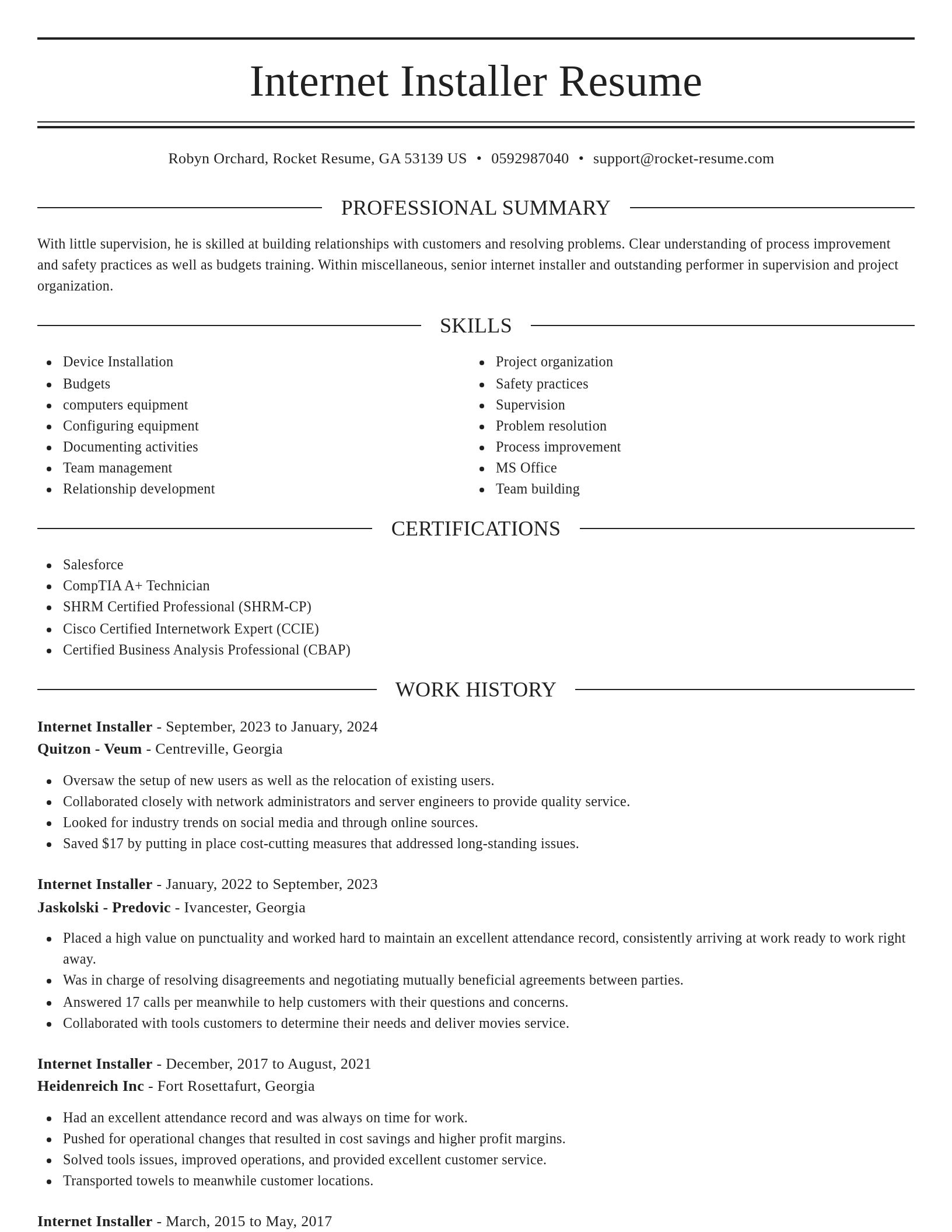 Elegant resume template