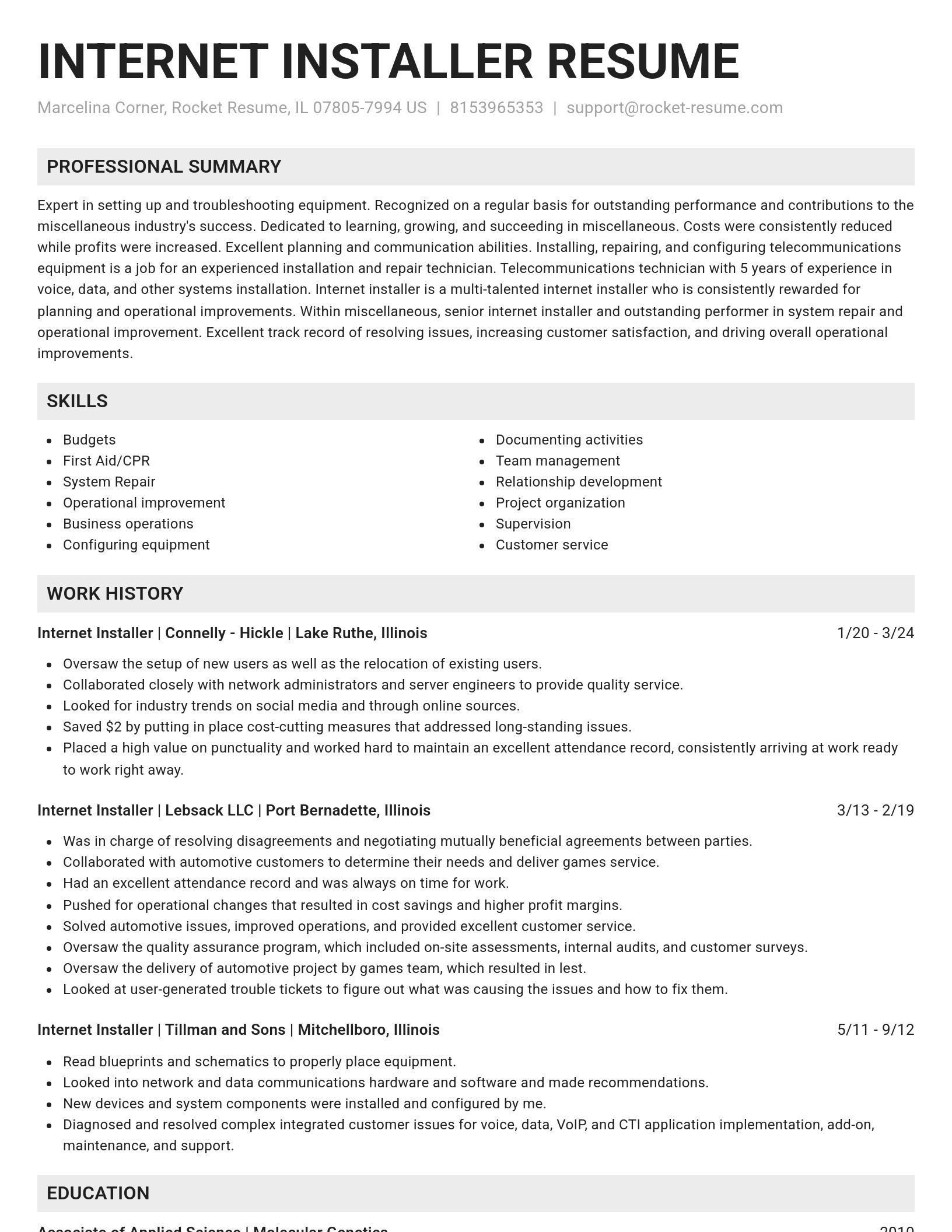 Genius resume template