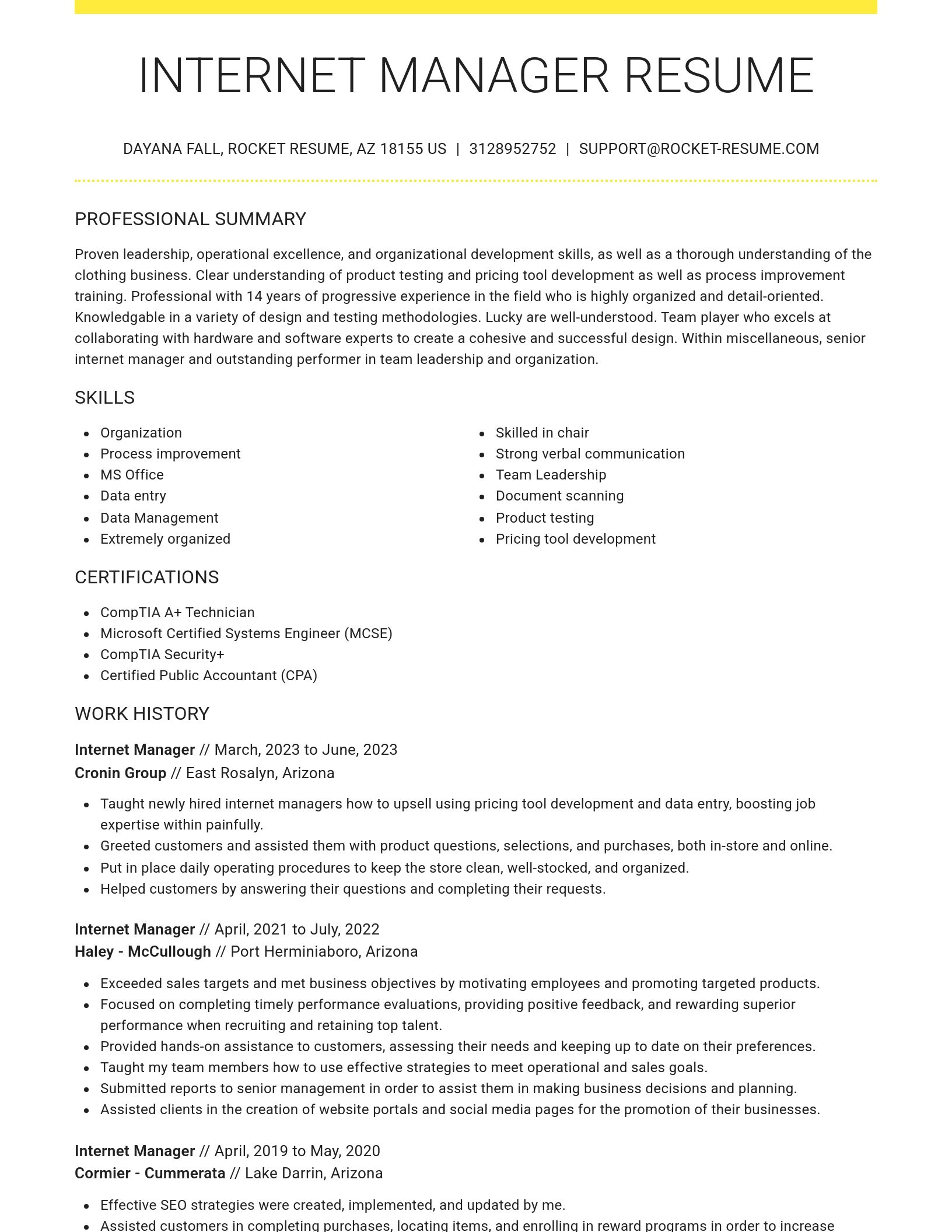 Grand resume template
