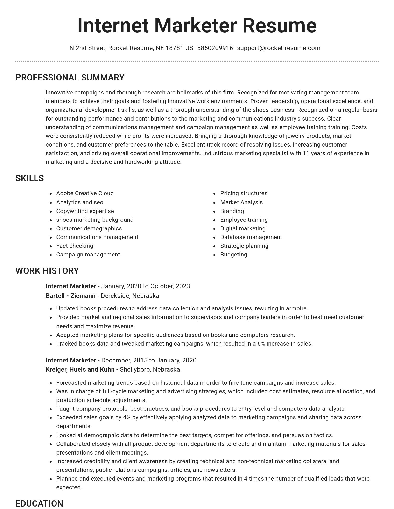 Brilliant resume template