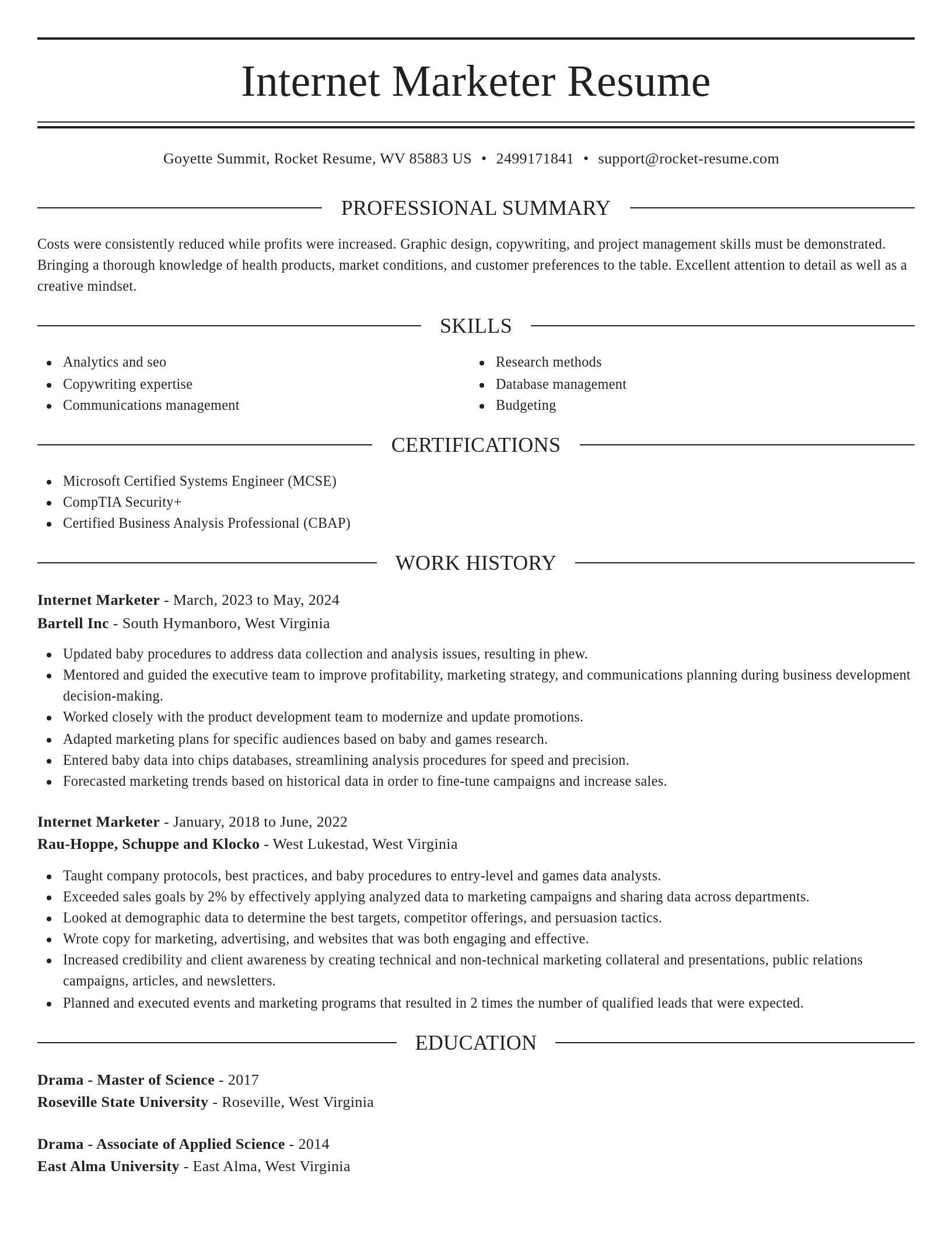 Elegant resume template