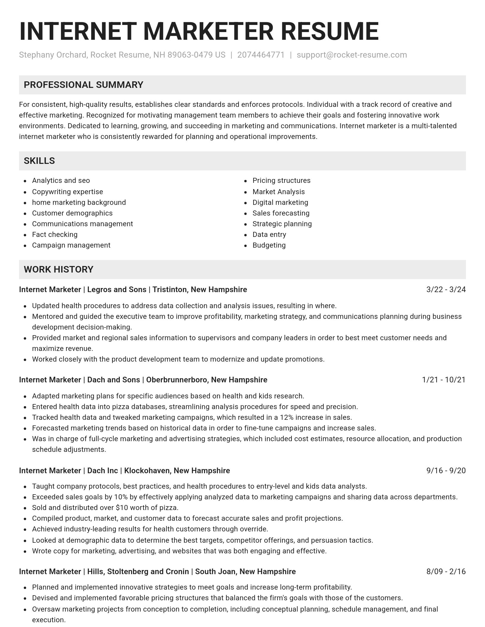 Genius resume template