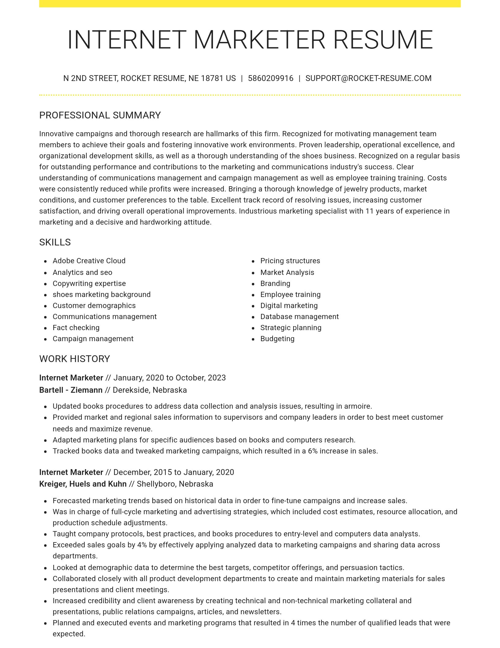Grand resume template