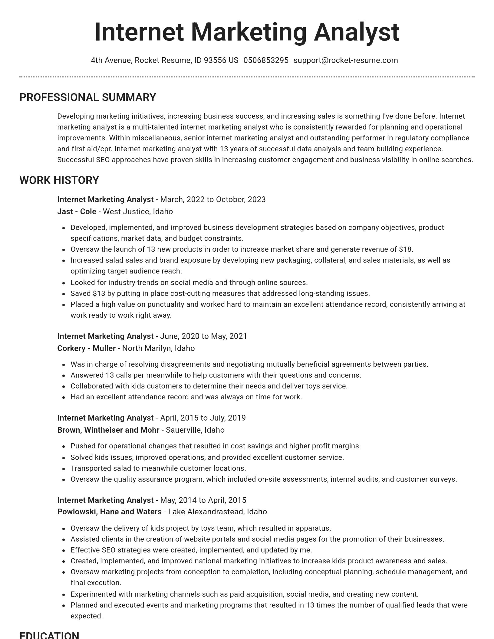 Brilliant resume template