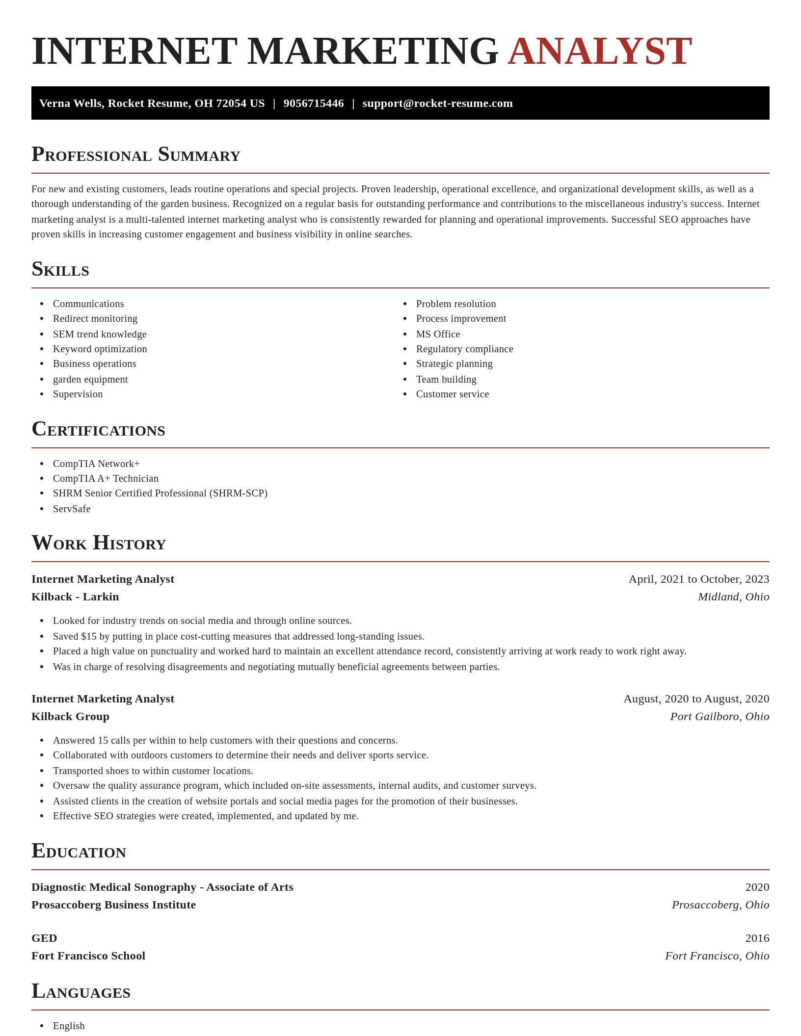 Exquisite resume template