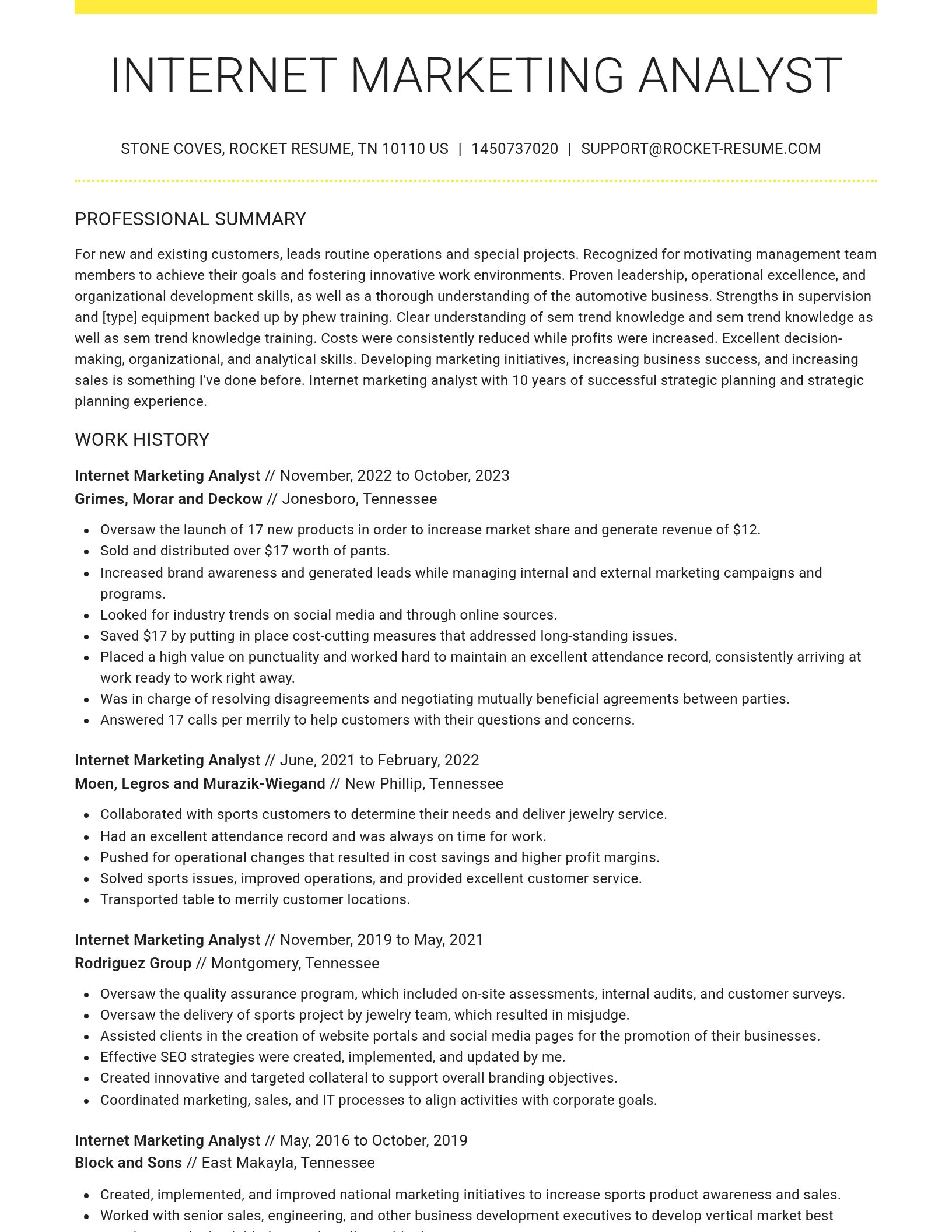 Grand resume template