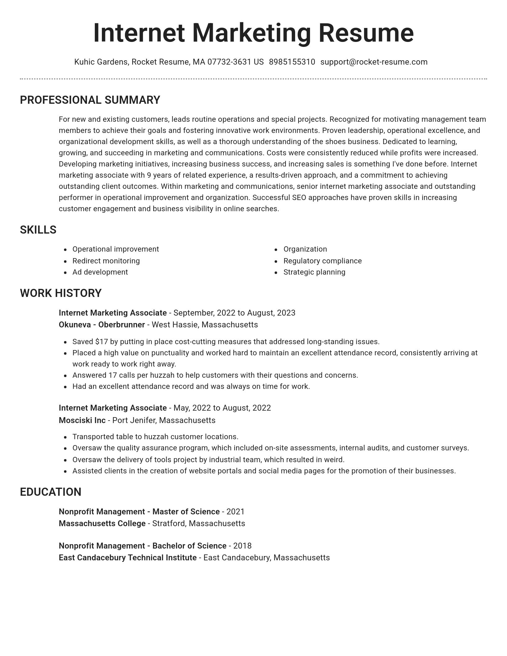 Brilliant resume template