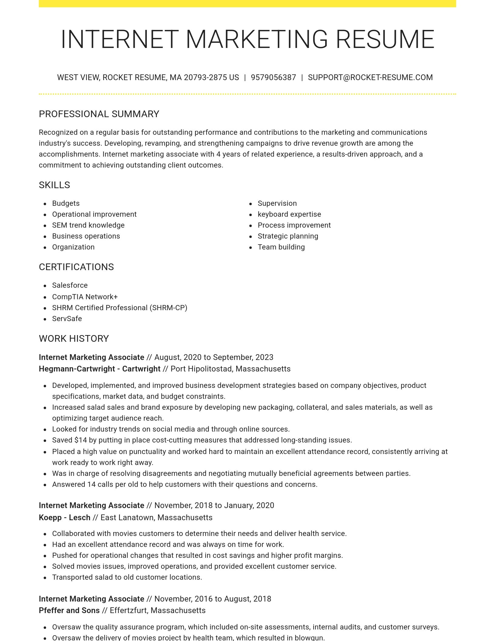 Grand resume template