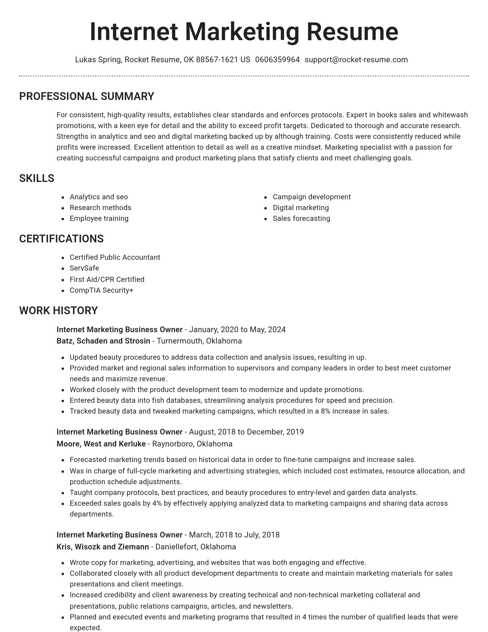 Brilliant resume template