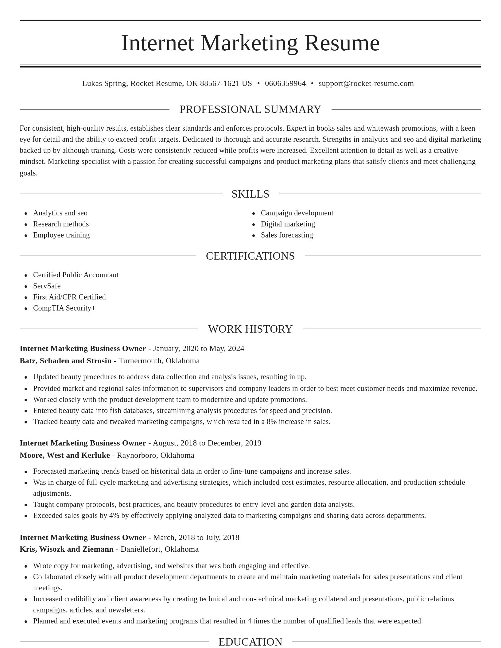 Elegant resume template