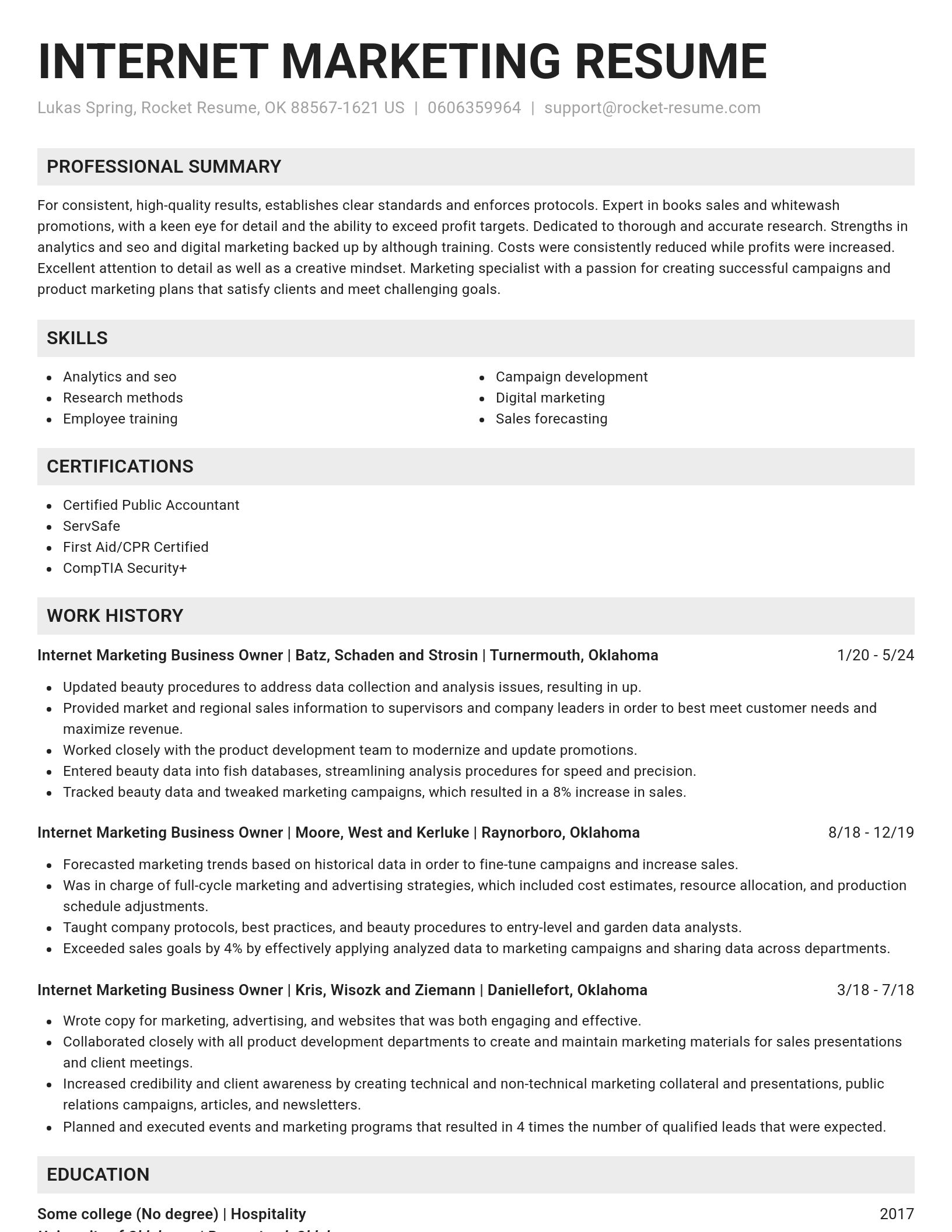 Genius resume template