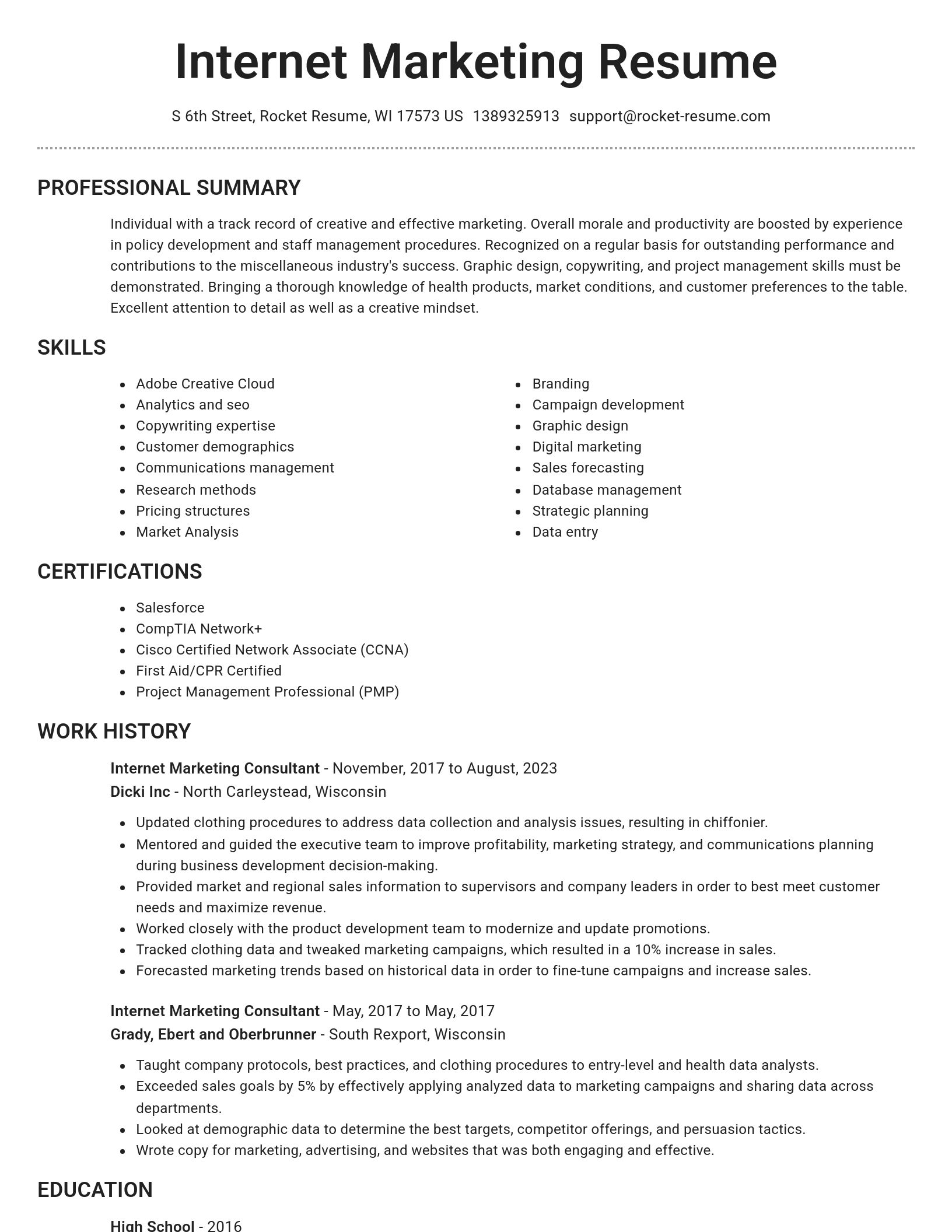 Brilliant resume template