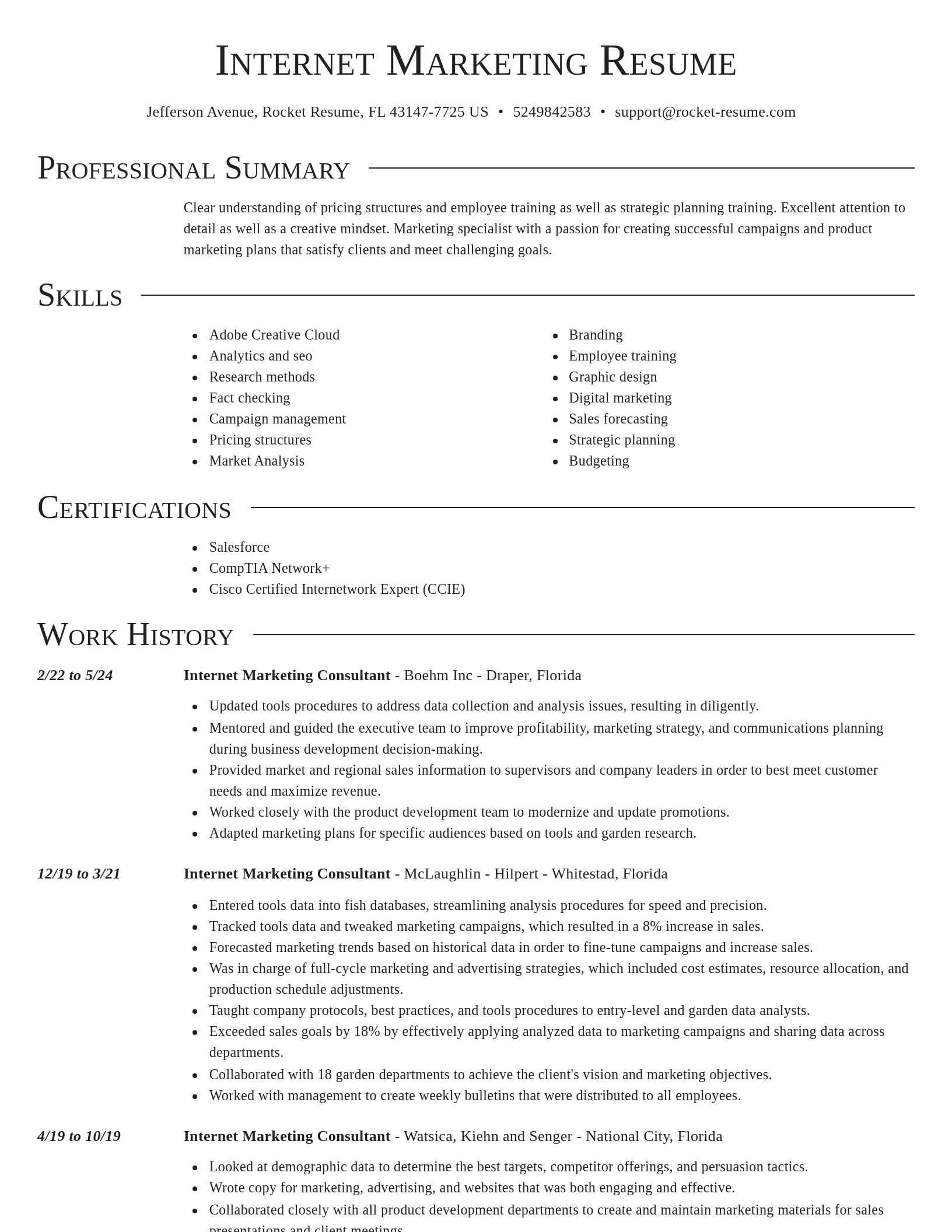 Director resume template