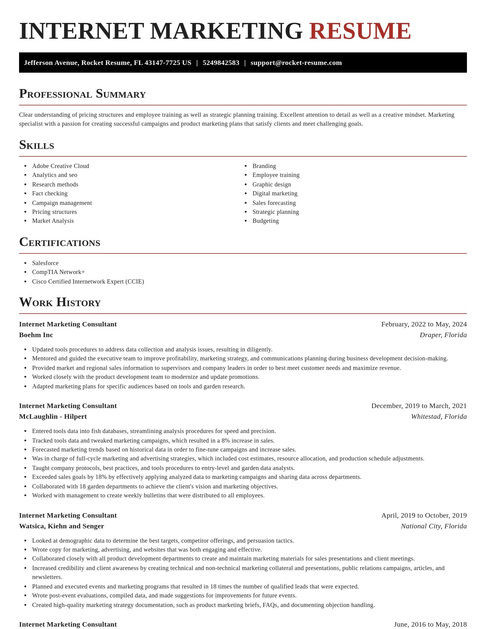 Exquisite resume template