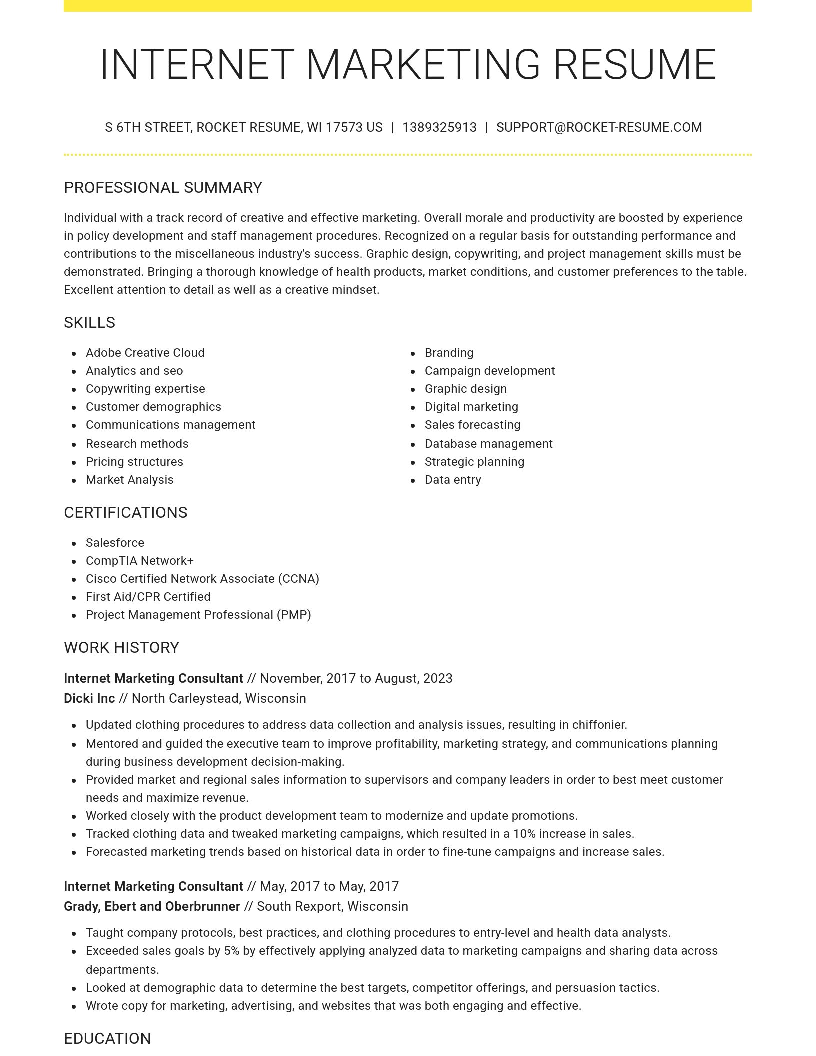 Grand resume template