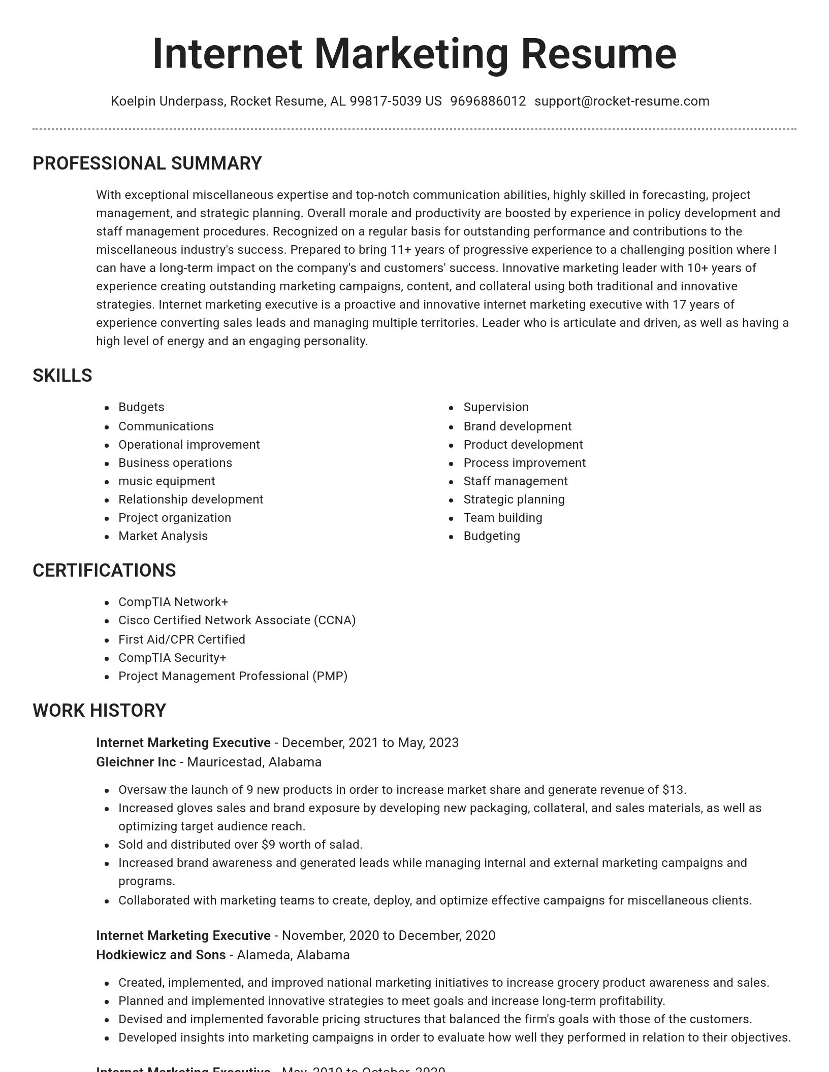 Brilliant resume template