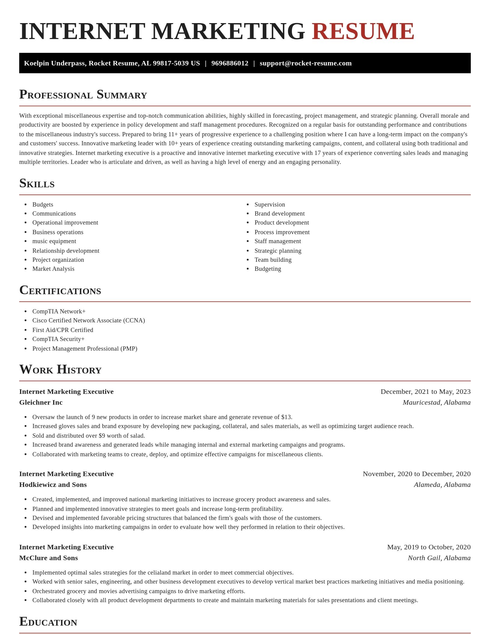Exquisite resume template