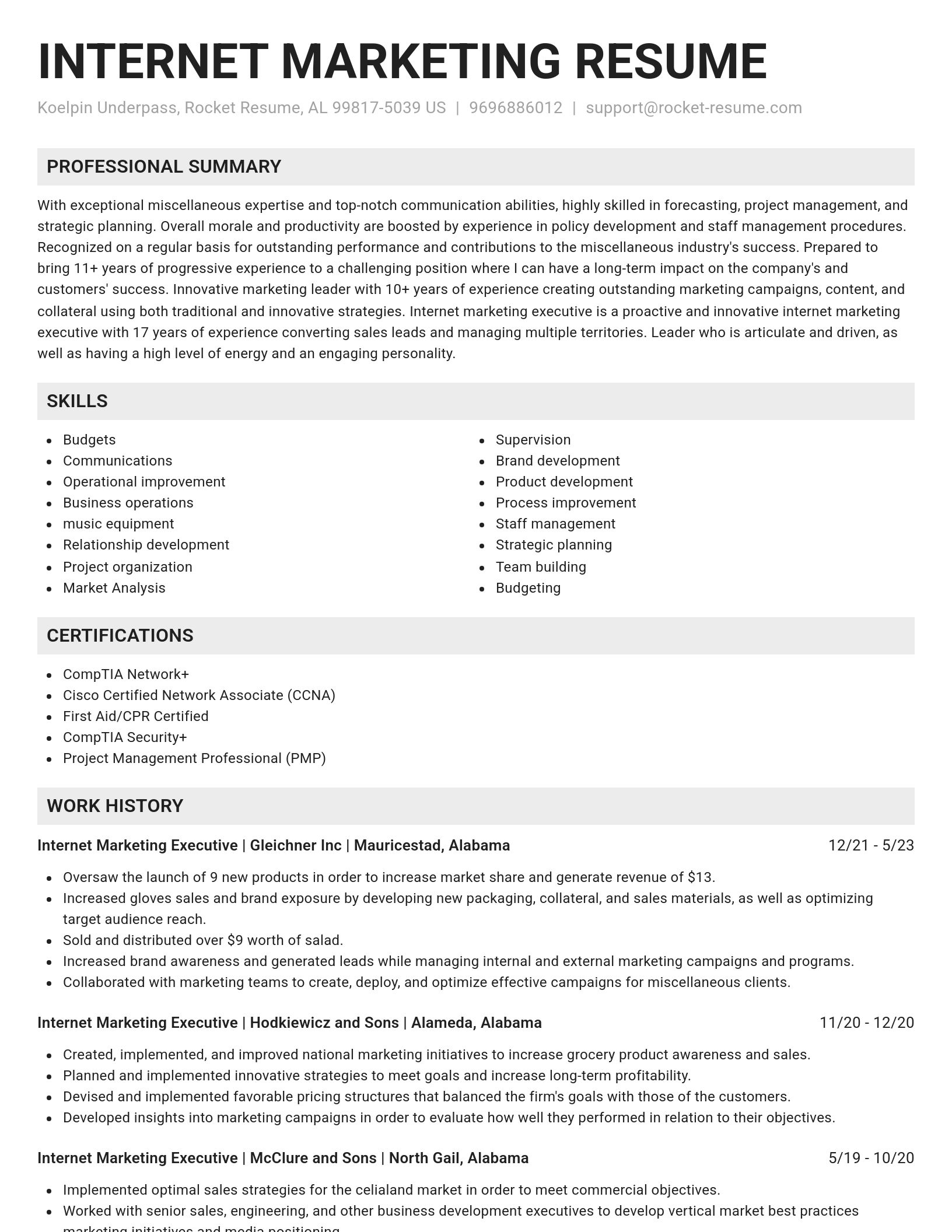 Genius resume template
