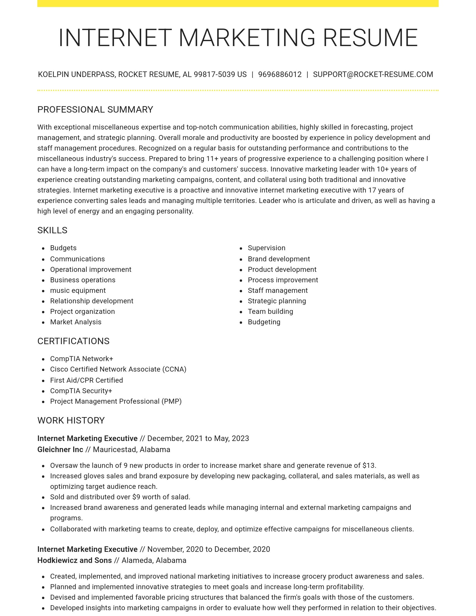 Grand resume template