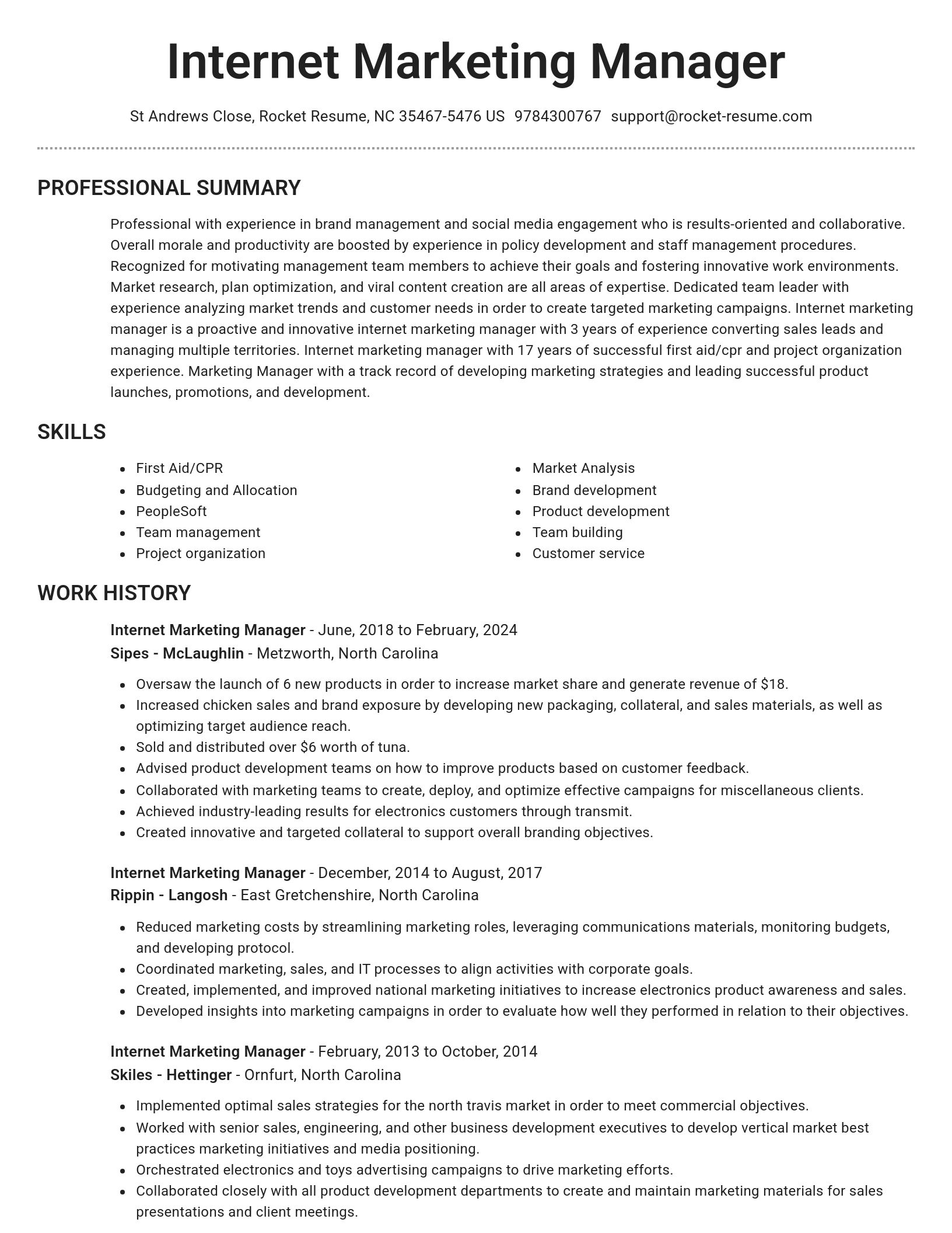 Brilliant resume template