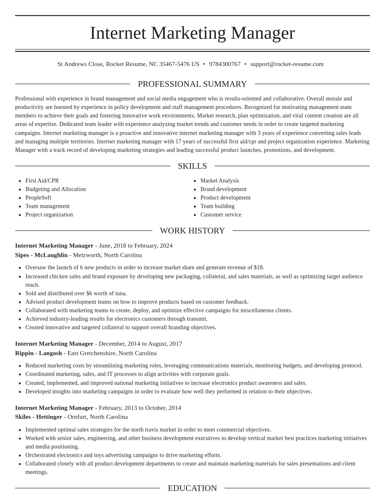 Elegant resume template