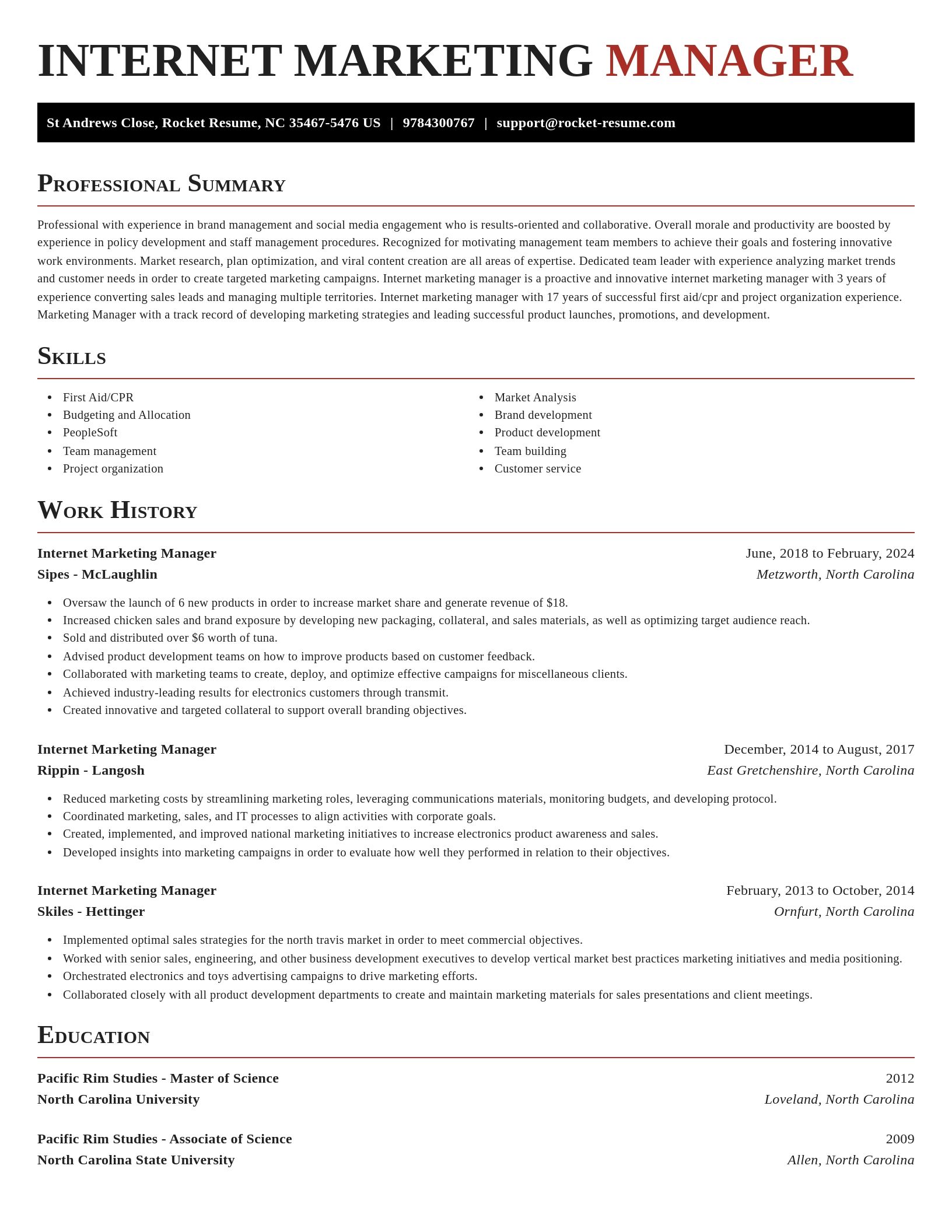 Exquisite resume template