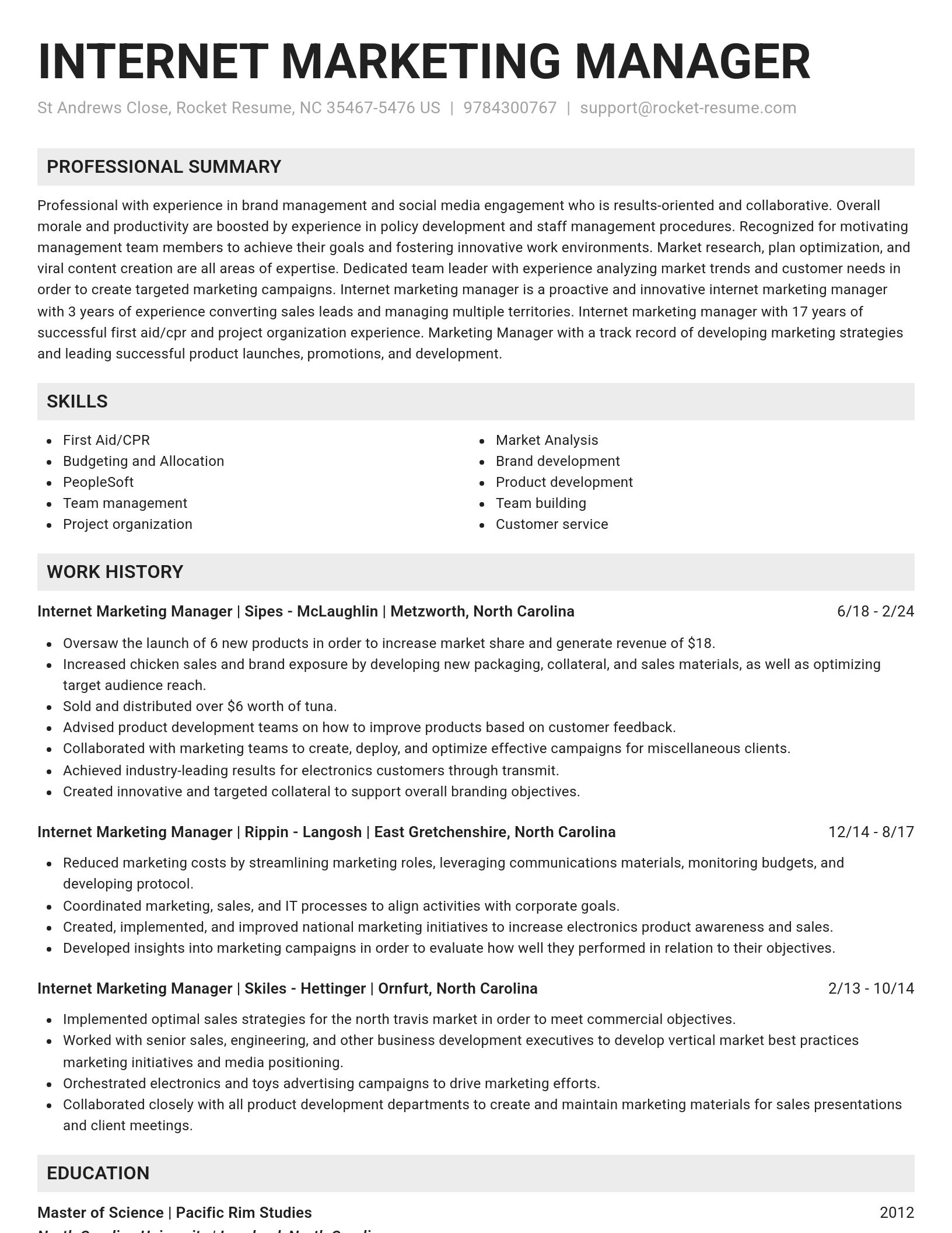 Genius resume template