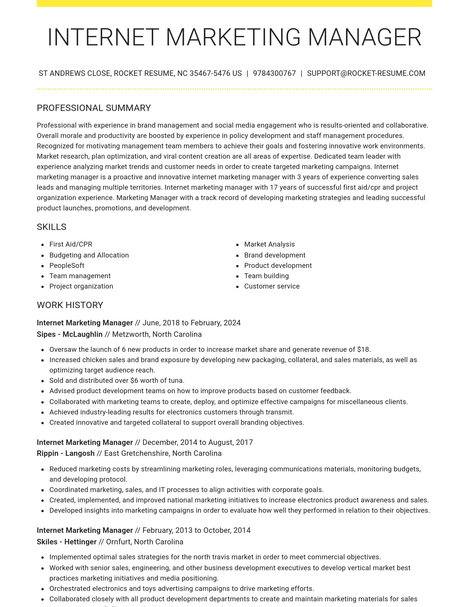 Grand resume template