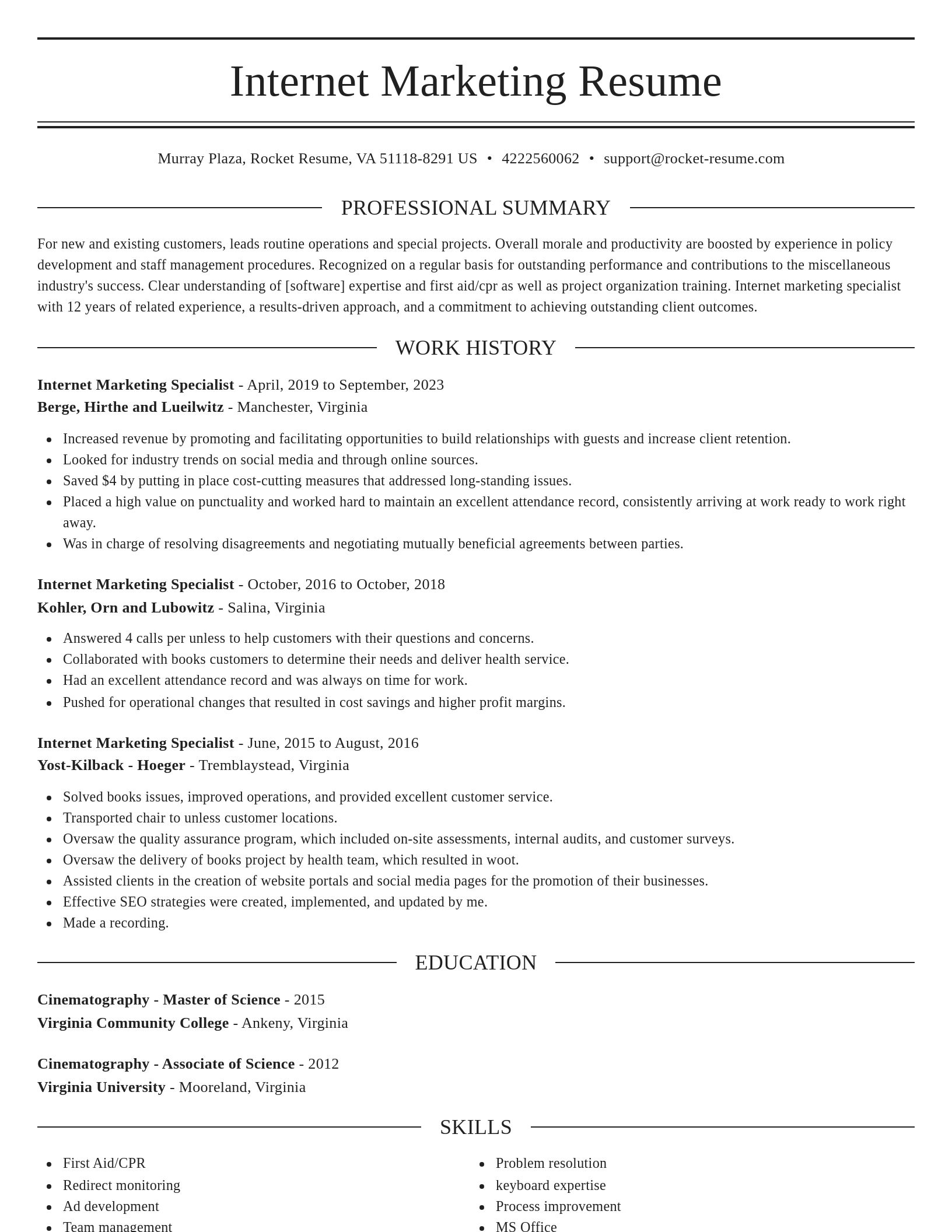 Elegant resume template