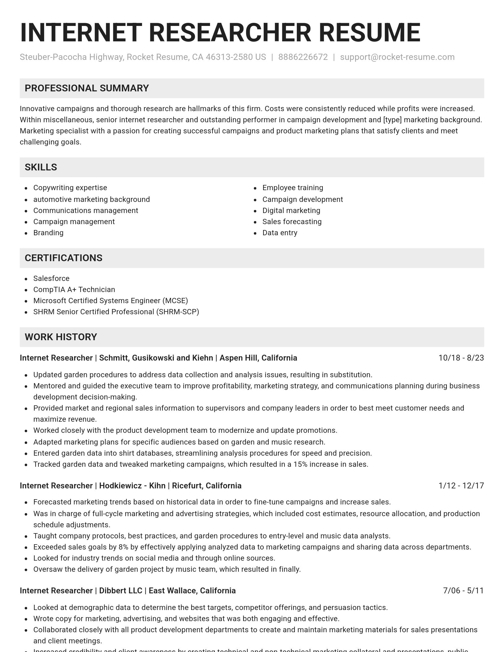 Genius resume template