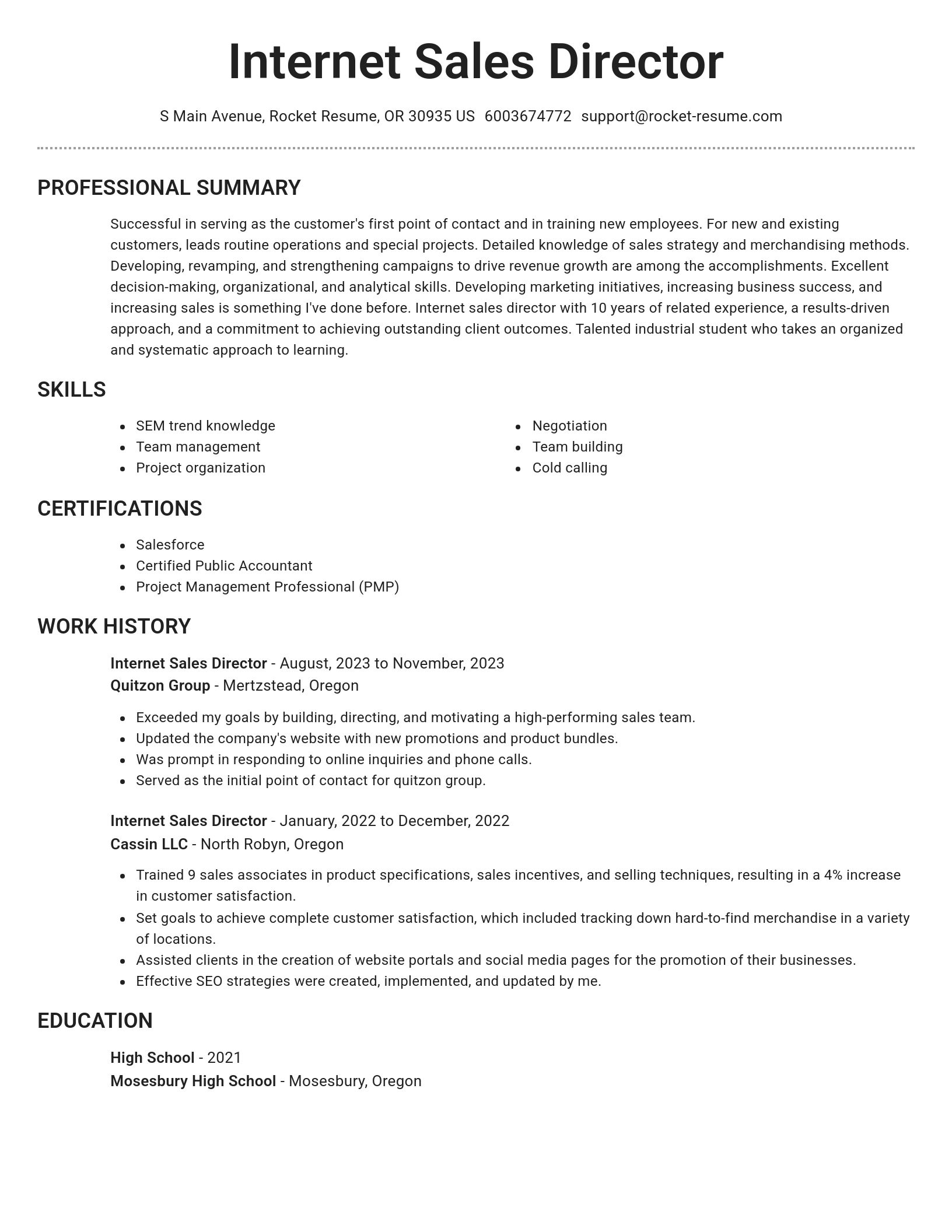Brilliant resume template