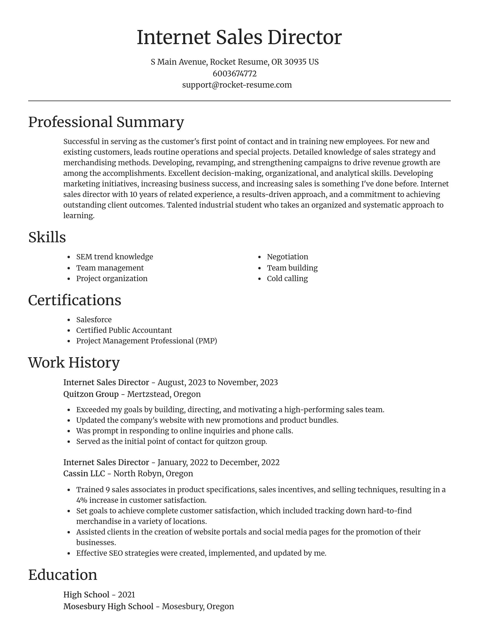 Focal Point resume template