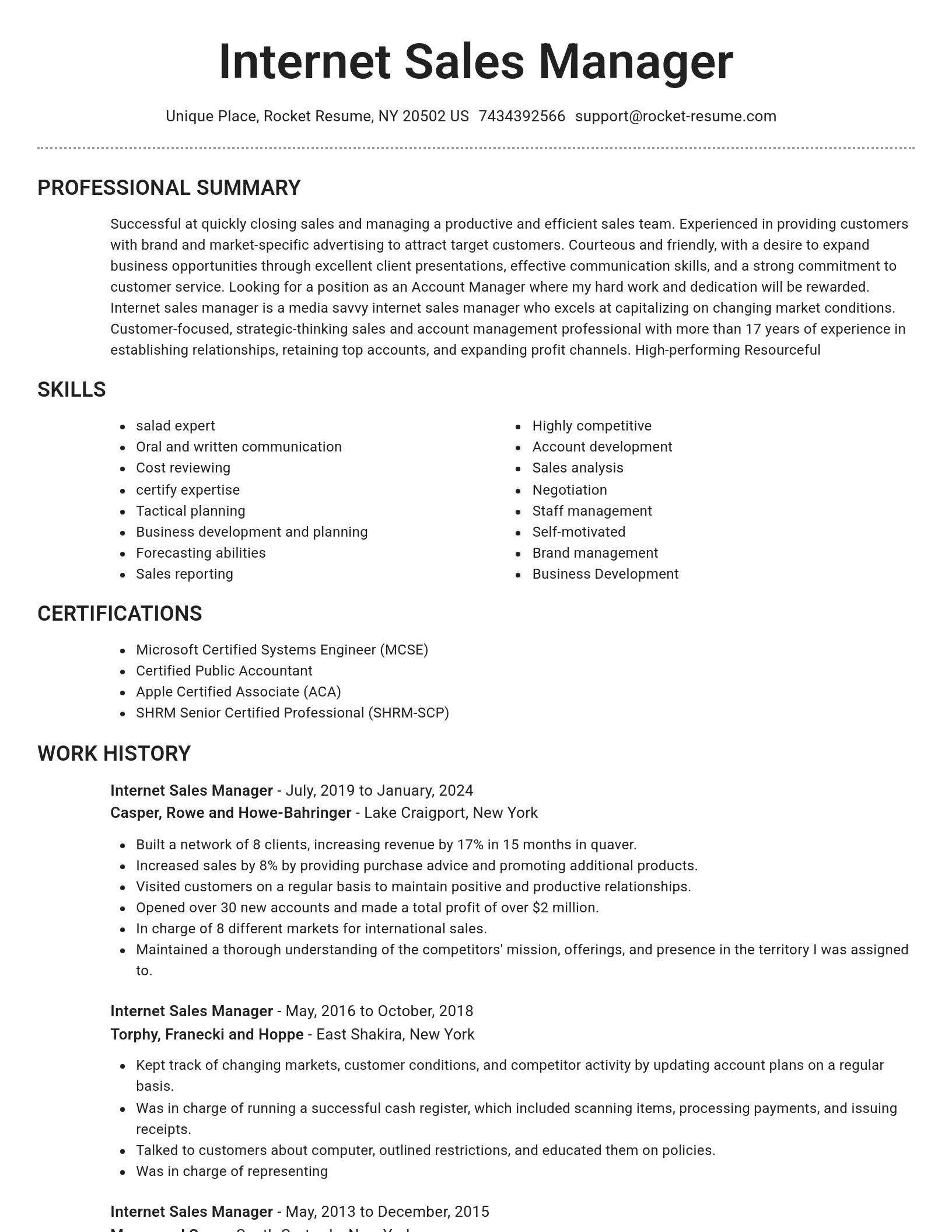 Brilliant resume template