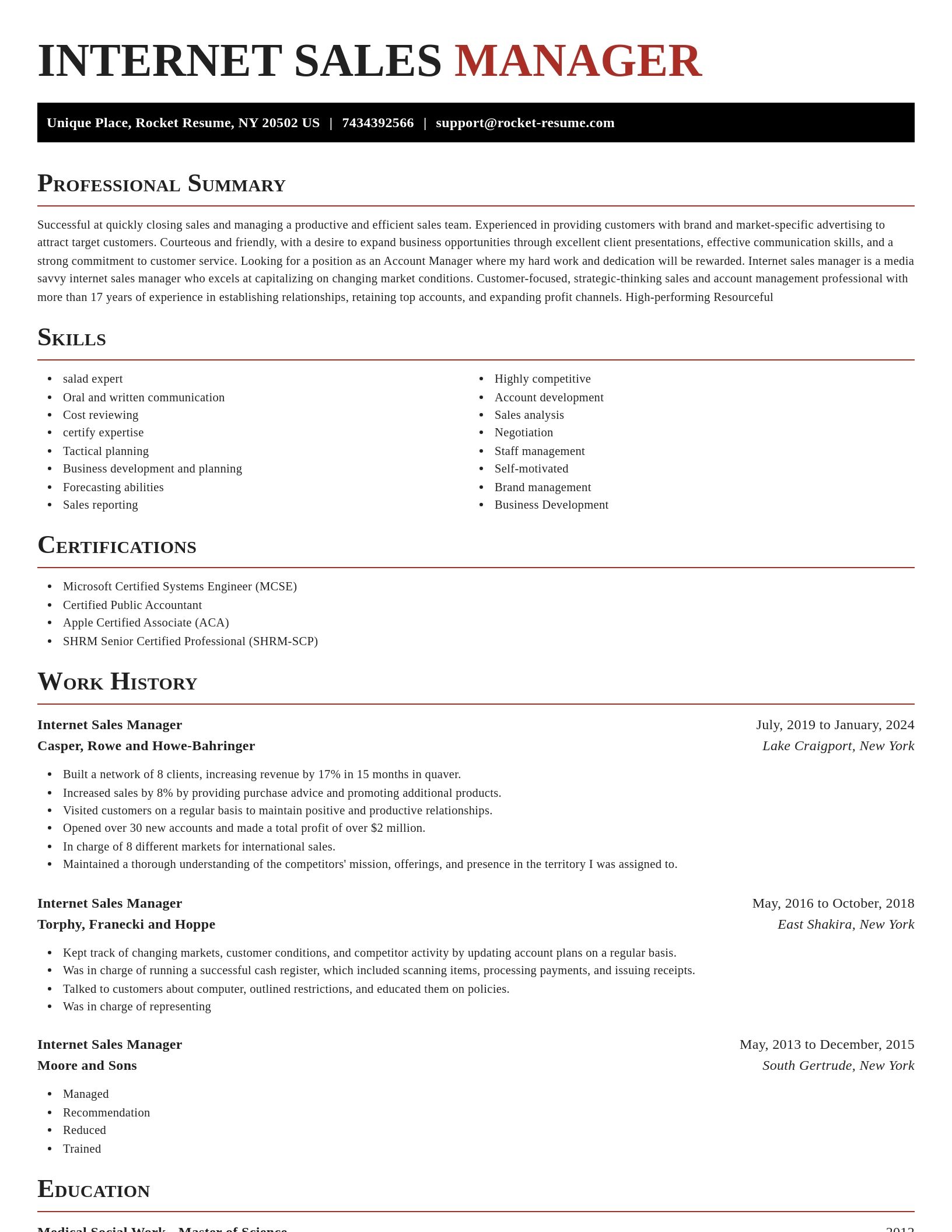Exquisite resume template
