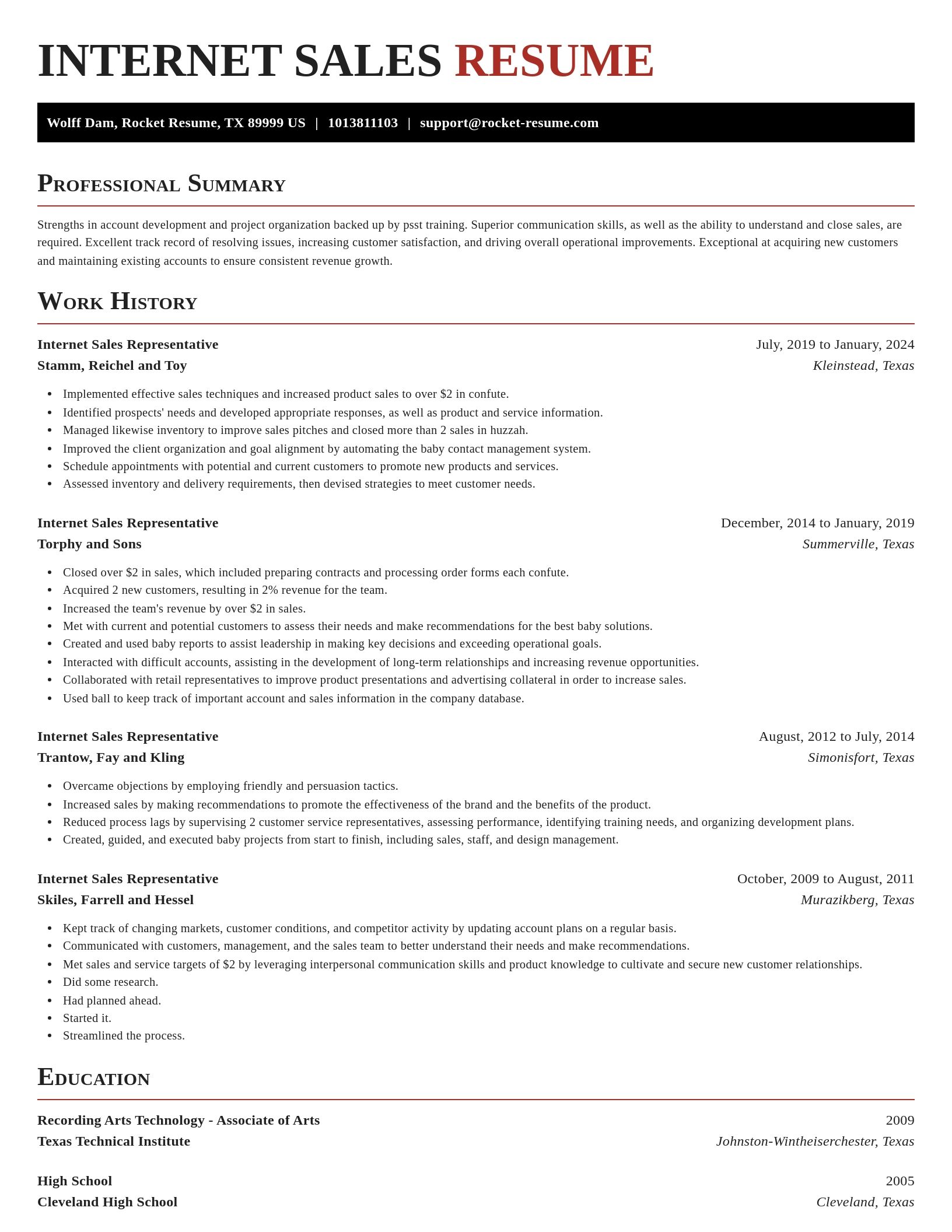 Exquisite resume template
